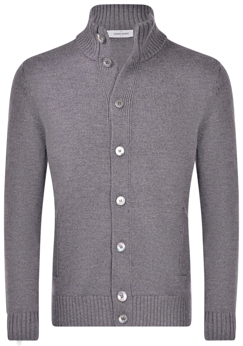 Cardigan full button in 3 fili Gran Sasso