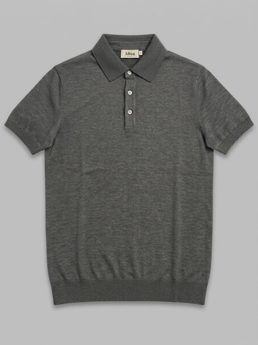 Polo Jersey Lyocell Con Brodi a Coste