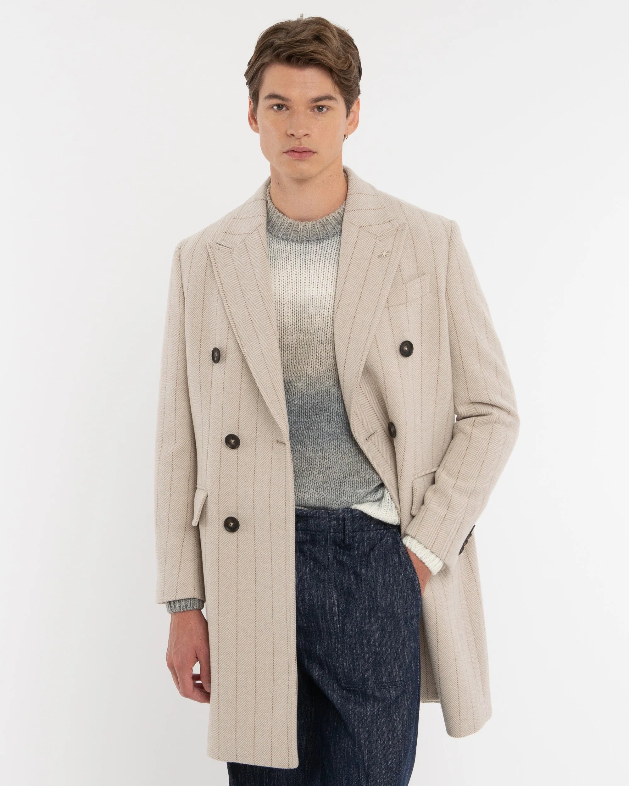 Cappotto Doppiopetto Resca Gessato