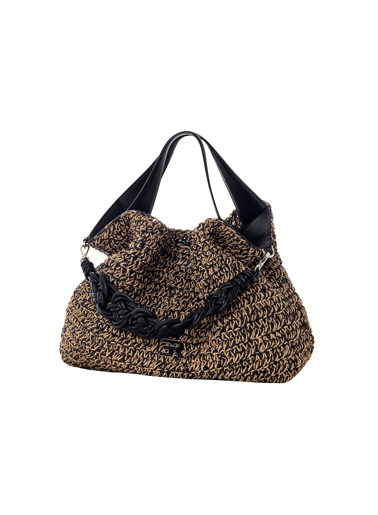 Borsa In Rafia Erammo Scervino Con Tracolla Sganciabile