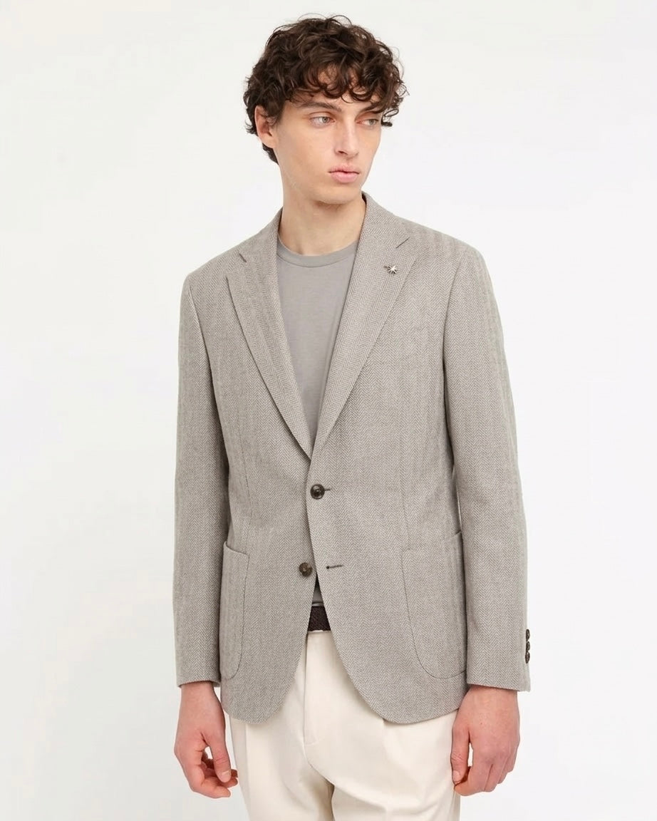 Giacca Spigata Monopetto In Cotone