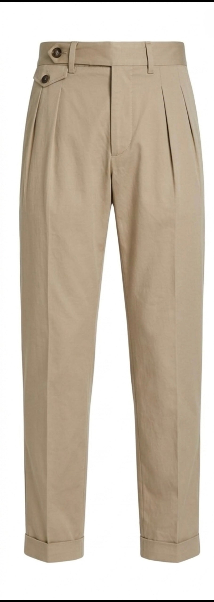 Pantalone Con Bustinoì Doppia Pinces In Cotone Leggero