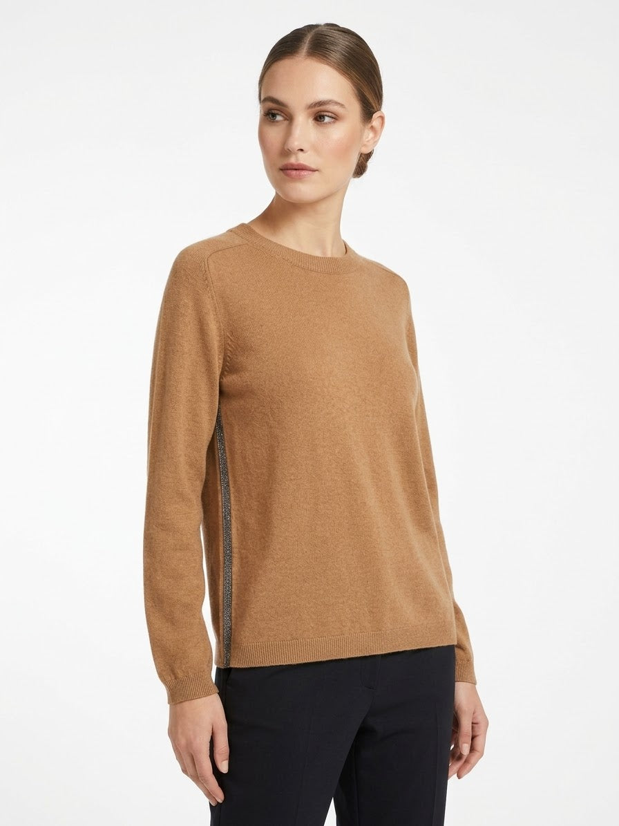 Maglia in Cashmere con Monile Laterale