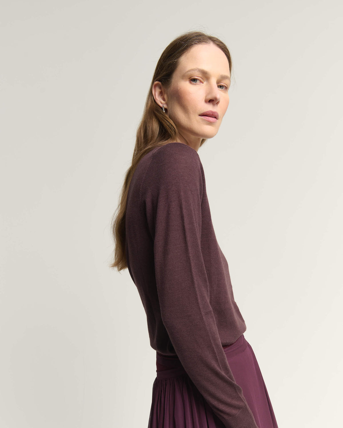 Maglione Girocollo Lana, Cashmere e Seta