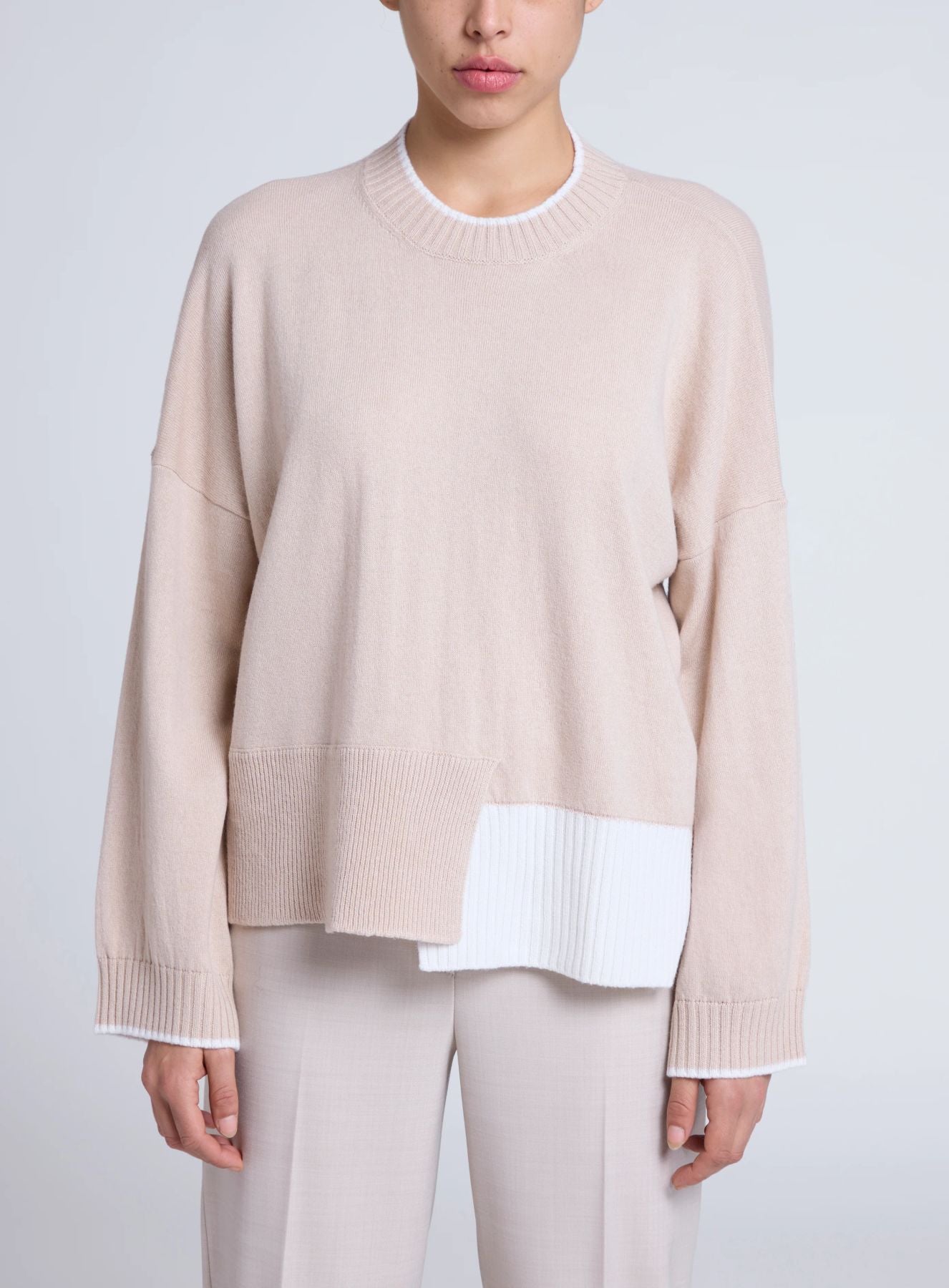 Maglia Con Contrasti Bi-Color