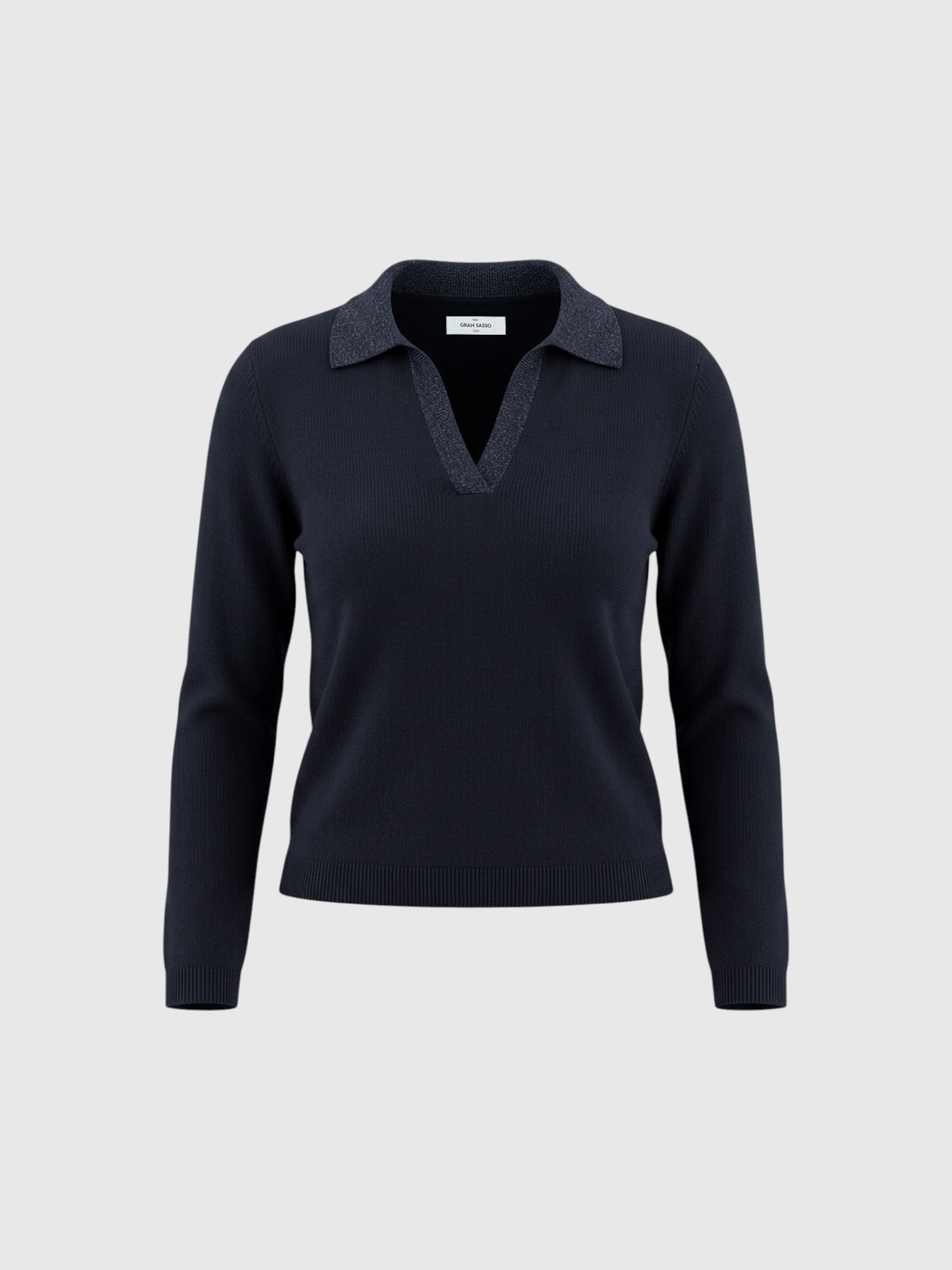 Polo collo a Coste Vanise' Lurex in Lana e Cashmere