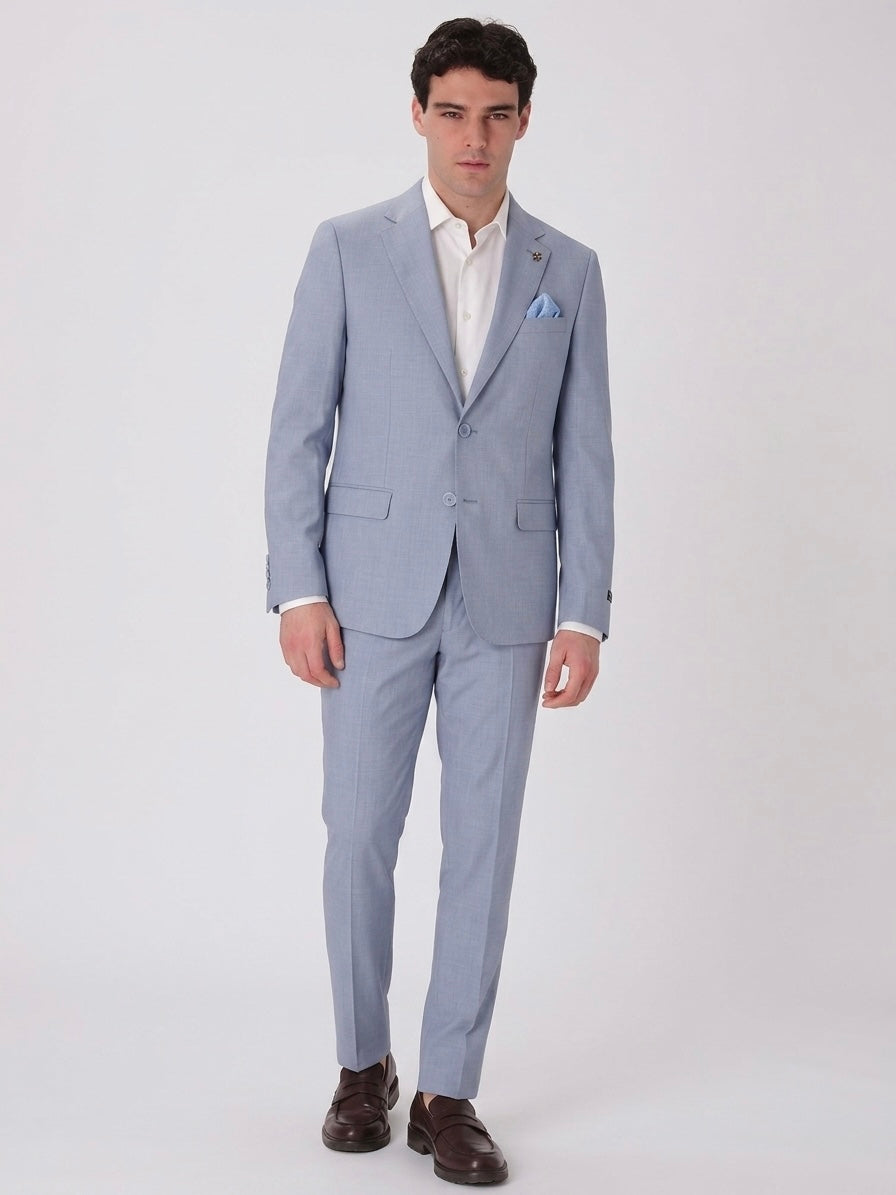 Abito Semi Sartoriale in Tessuto Super Comfort Effetto Fresco di Lana