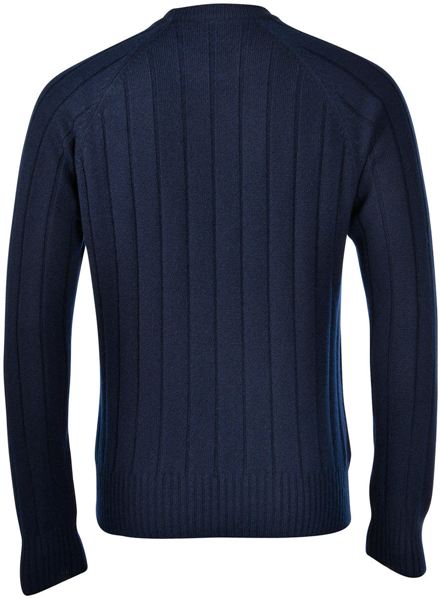 Maglia A Coste Misto Cashmere