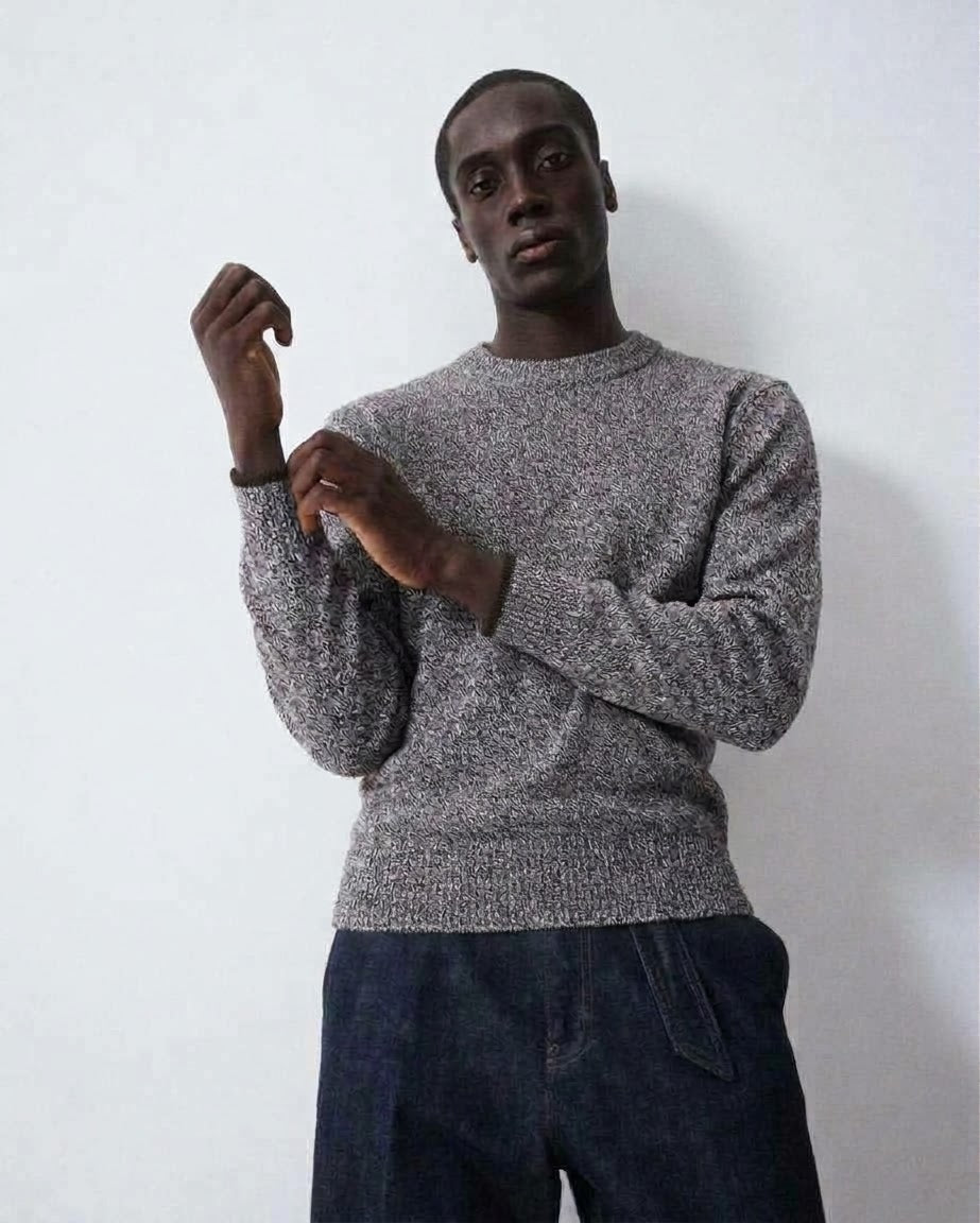 Maglia Mouliné in Cashmere e Lana