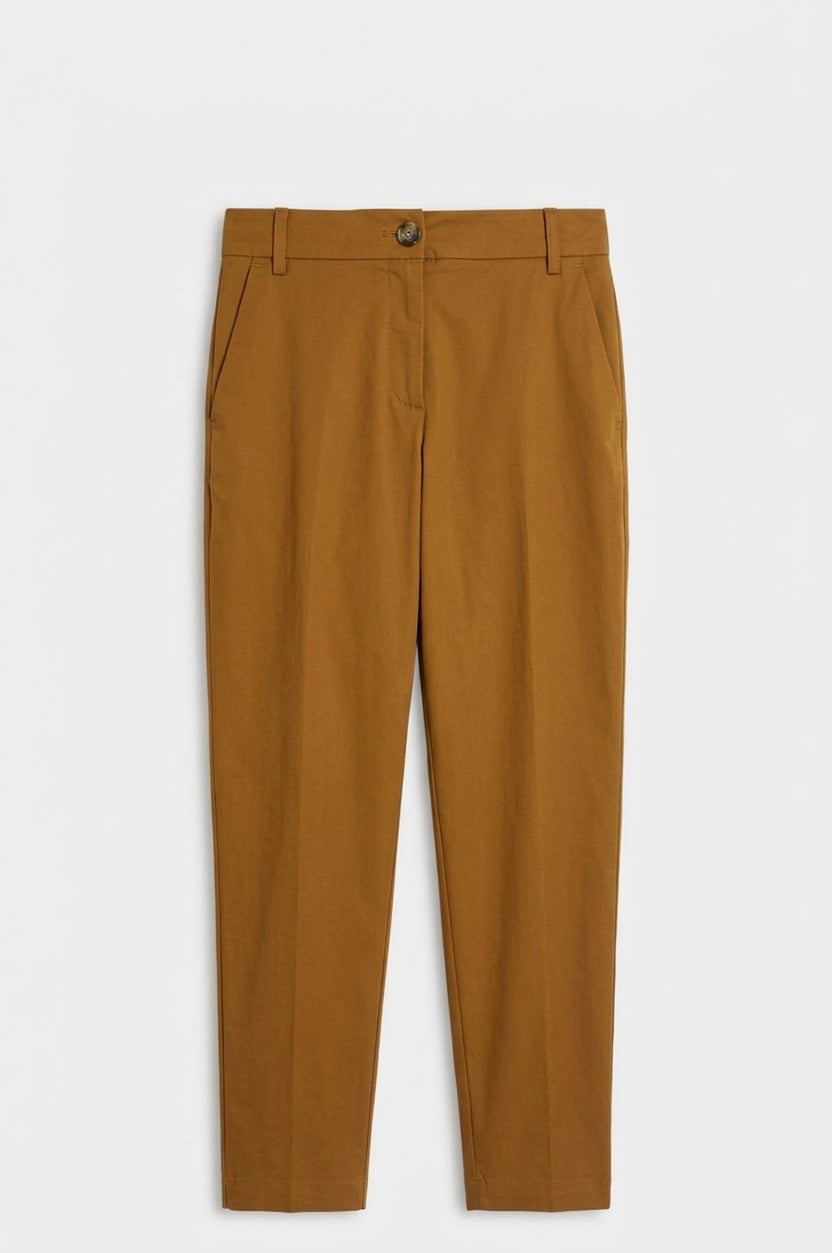 Pantaloni Semiaderenti In Poepline