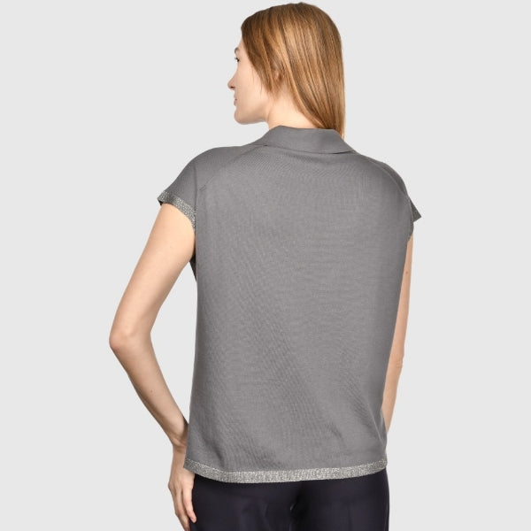 Polo in maglia con lurex