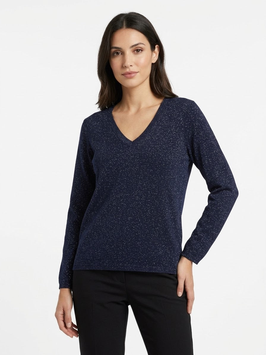 Maglia con Scolollo a V in Lana e Cashmere