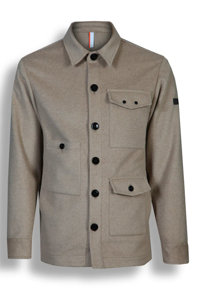 Over Shirt Cappotto Con Cappuccio