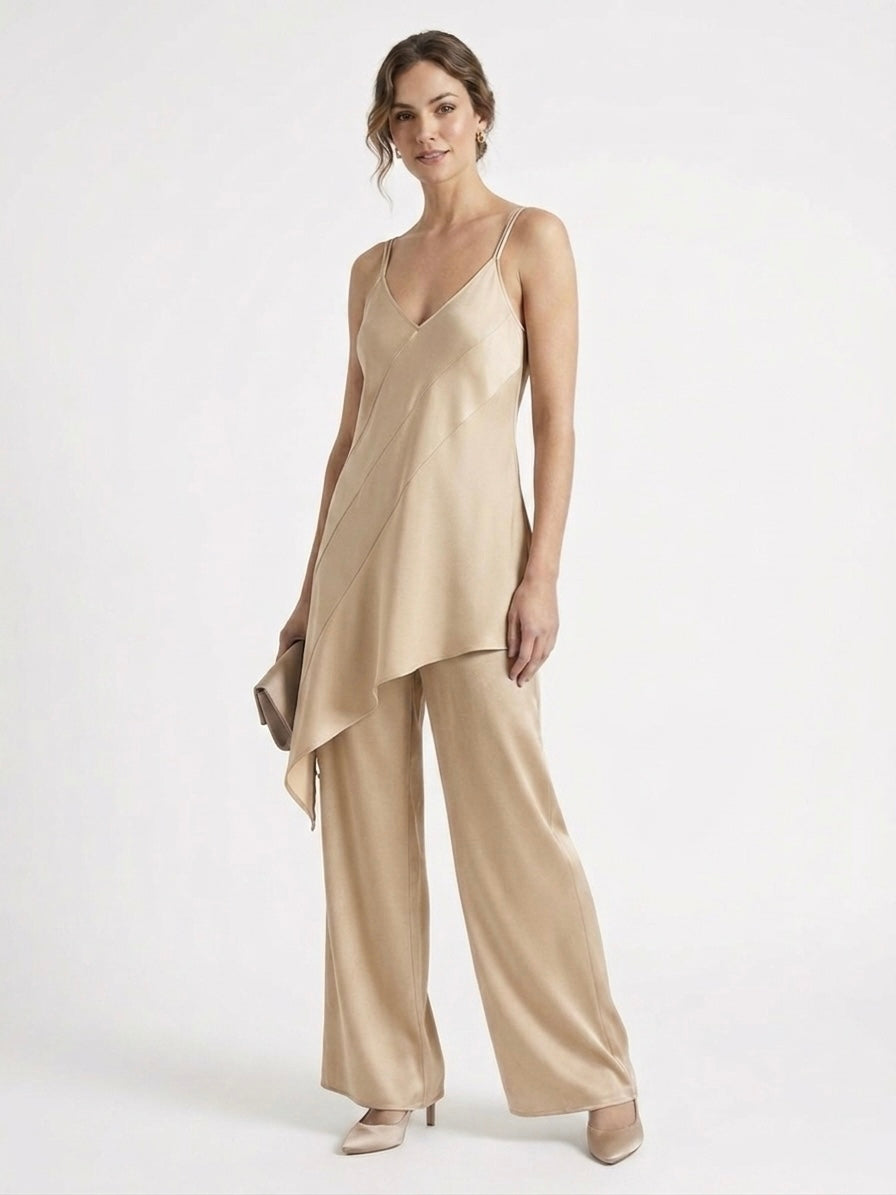 Top Asimmetrico In Satin