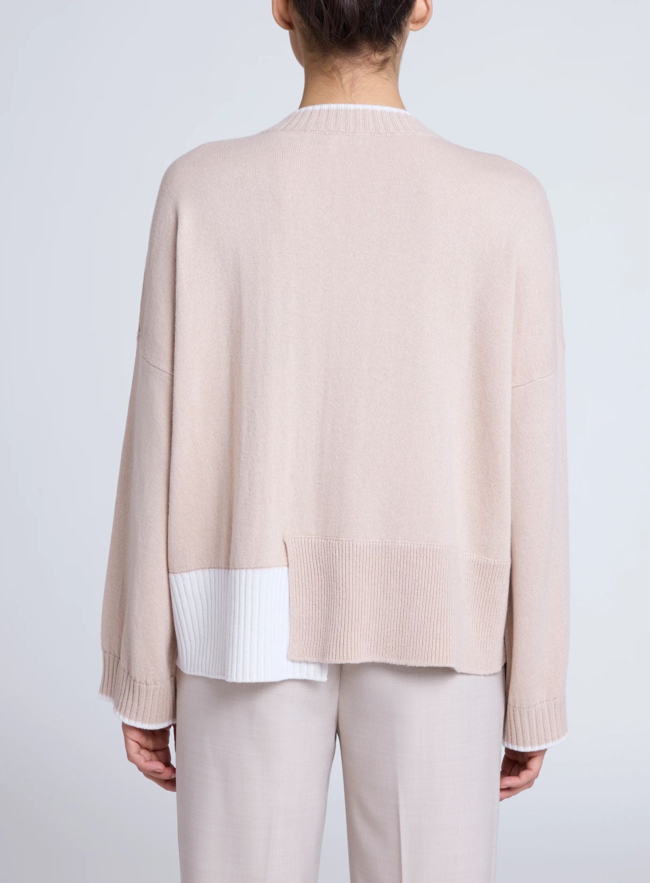 Maglia Con Contrasti Bi-Color