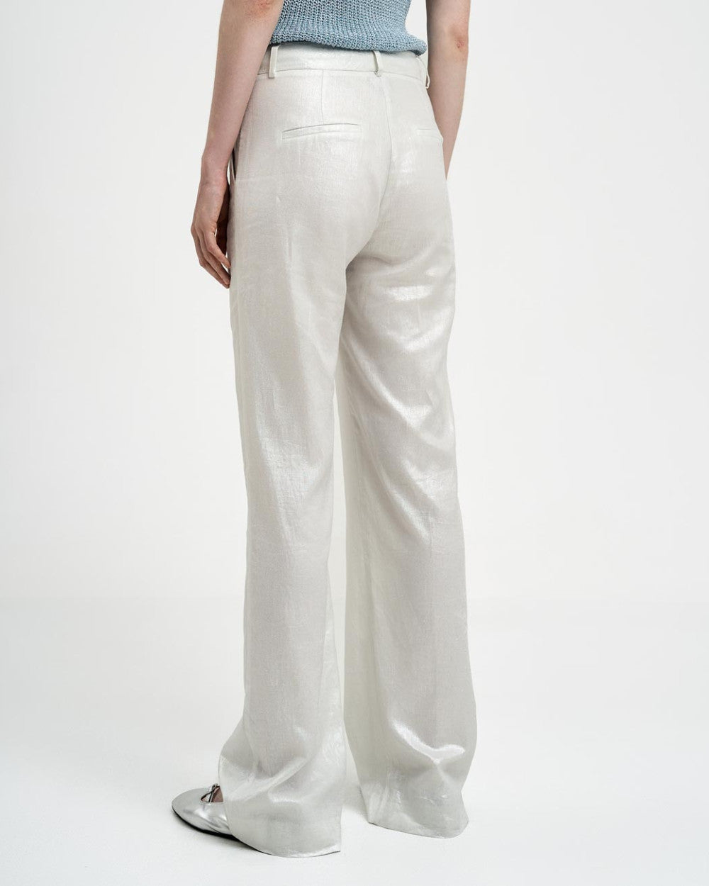 Pantaloni dritti luccicanti