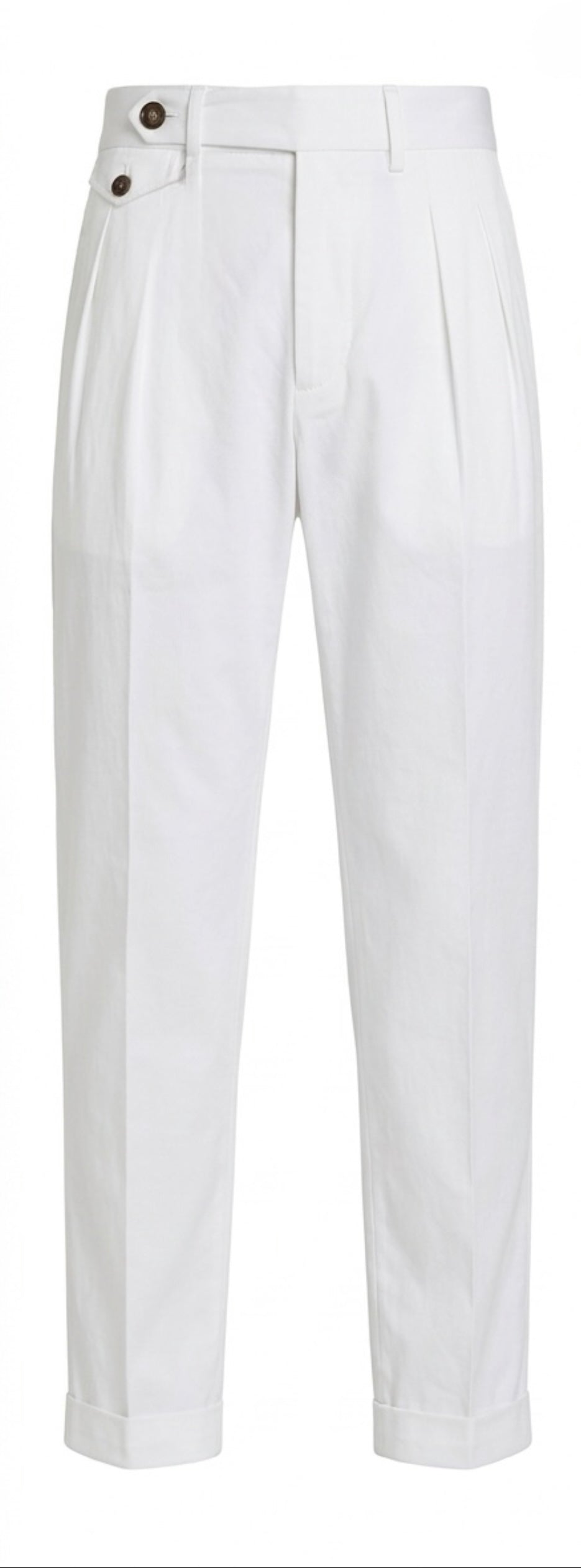 Pantalone Con Bustinoì Doppia Pinces In Cotone Leggero