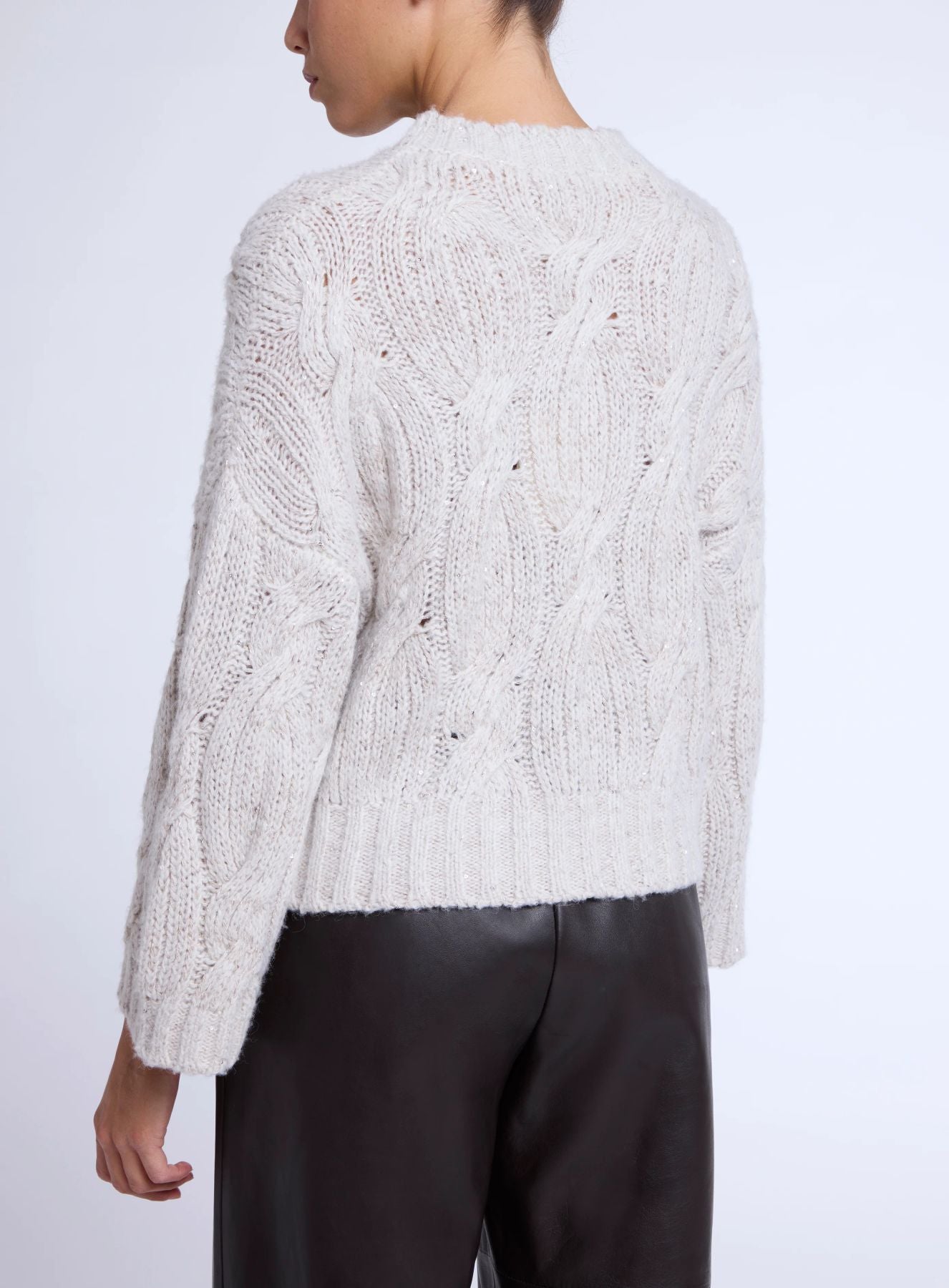Pullover Con Intreccio e Paillettes