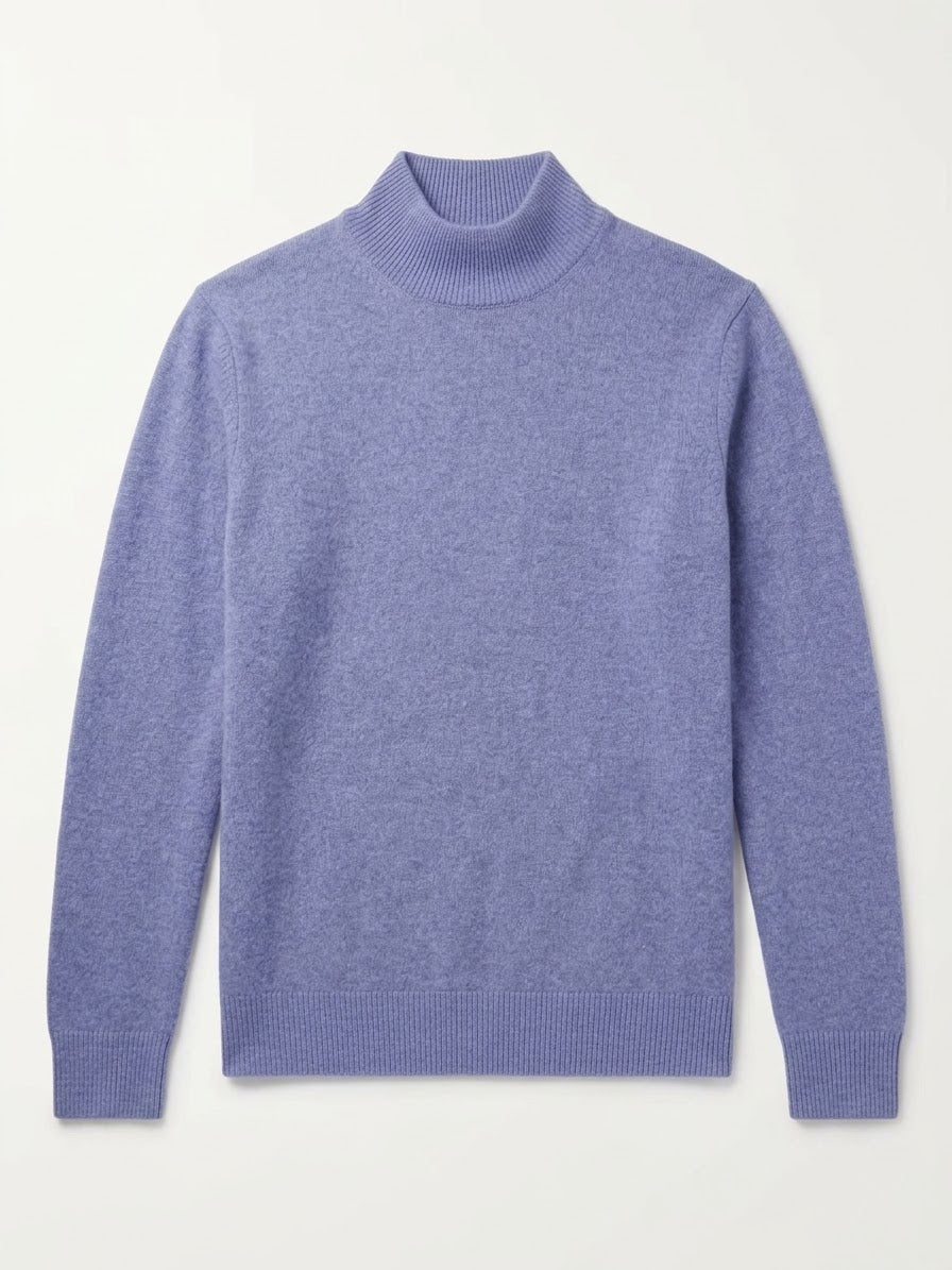 Maglia in Misto Cashmere e Lana con Mezzo Collo