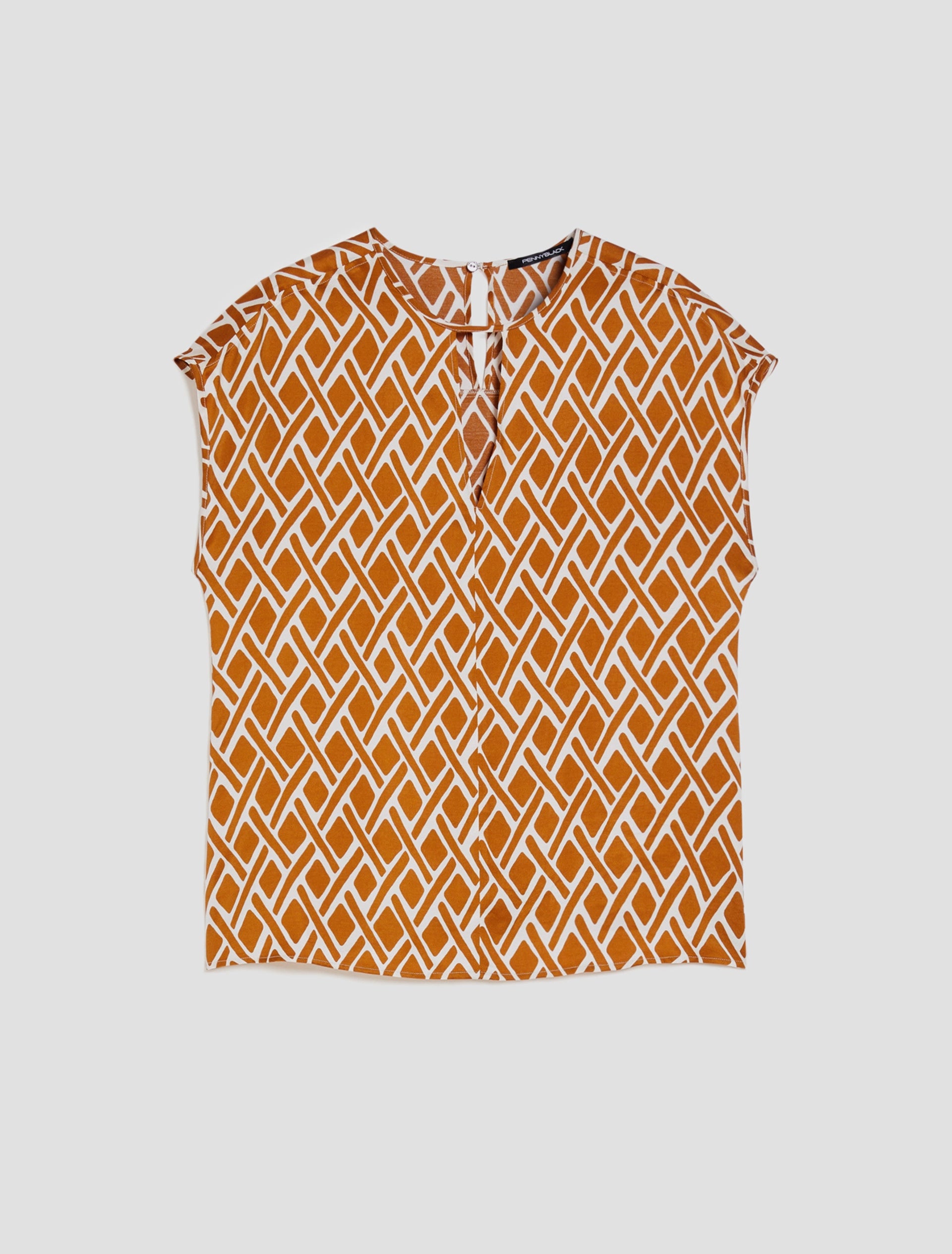Blusa In Twill A Fantasia