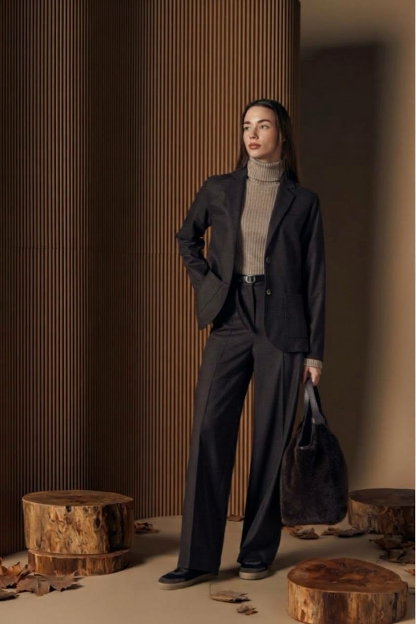 Lupetto a Coste in Cashmere