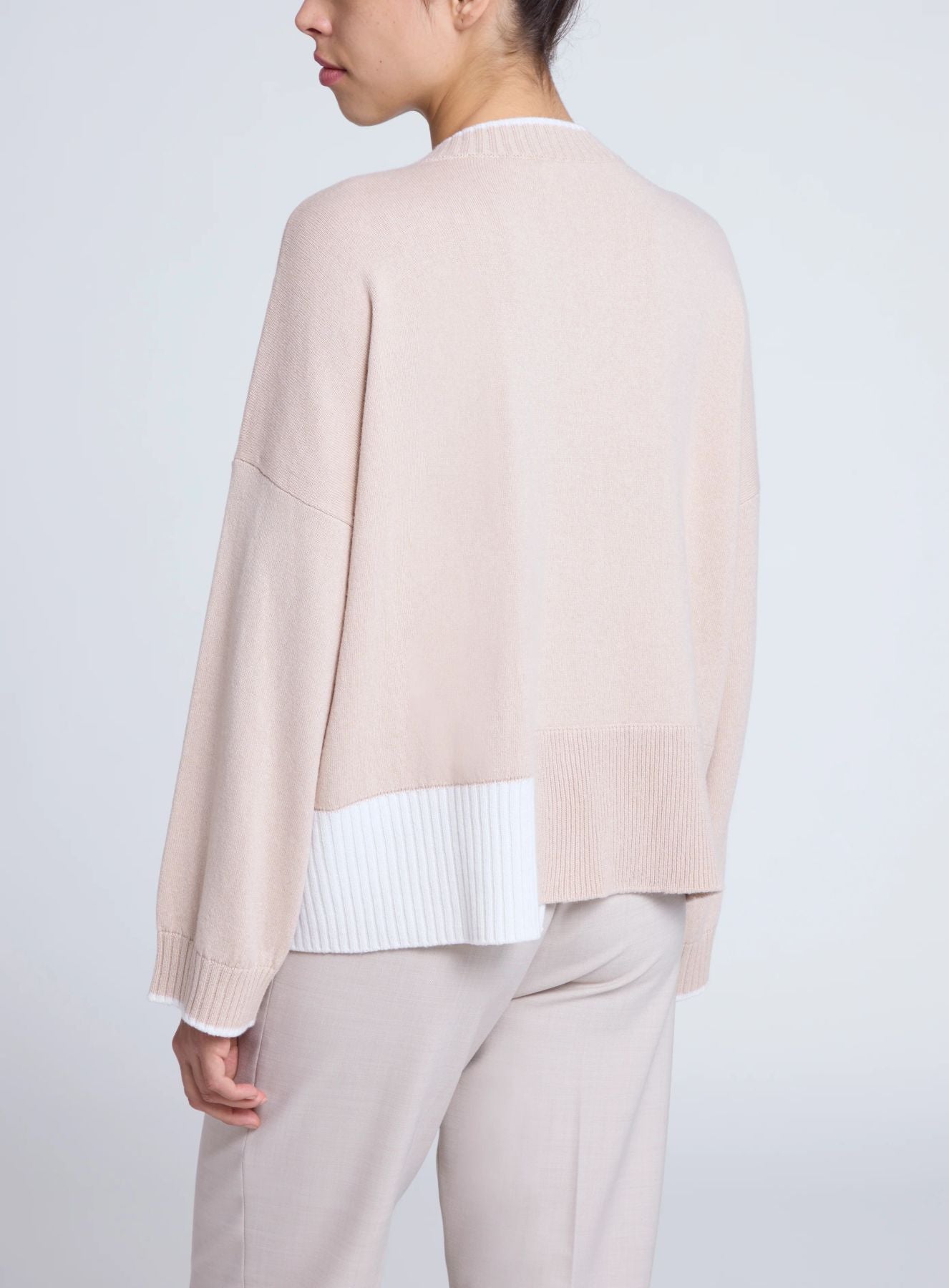 Maglia Con Contrasti Bi-Color