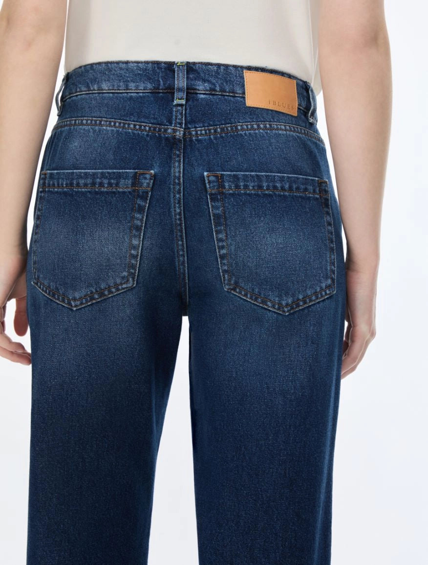 Jeans in Denim di Cotone Carrot Slim