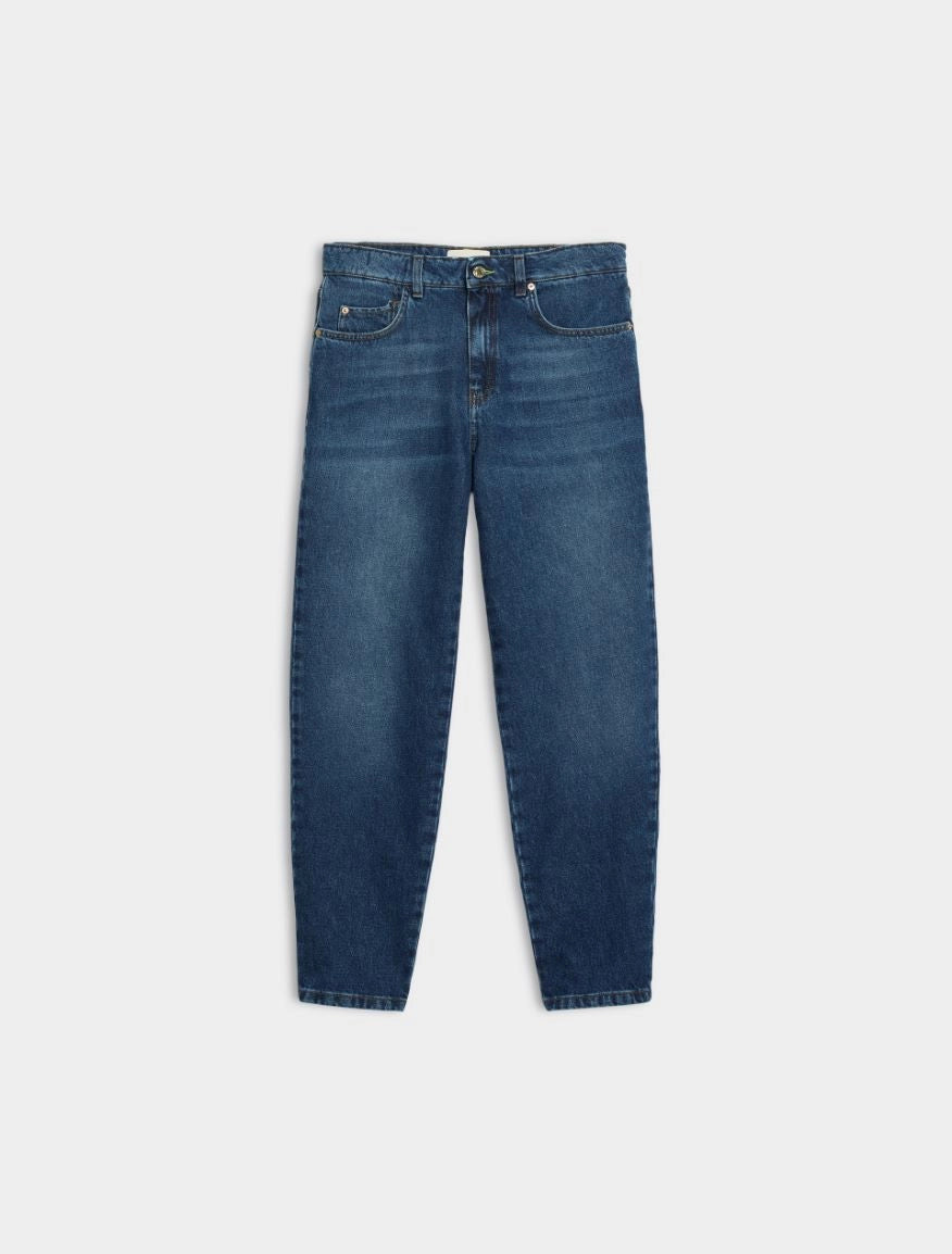 Jeans in Denim di Cotone Carrot Slim