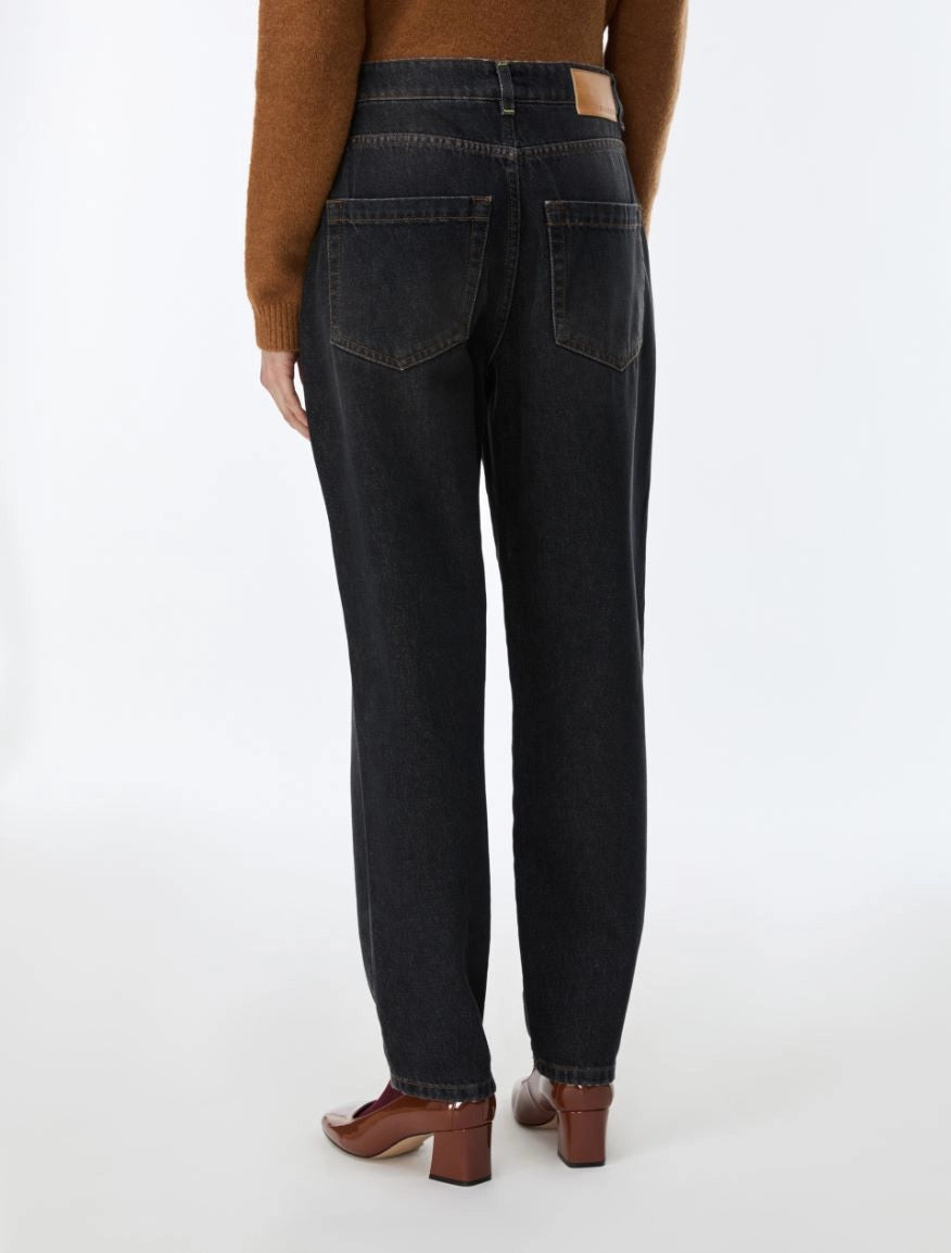 Jeans in Denim di Cotone Carrot Slim