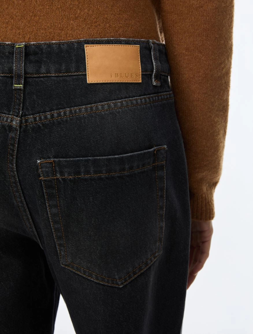 Jeans in Denim di Cotone Carrot Slim