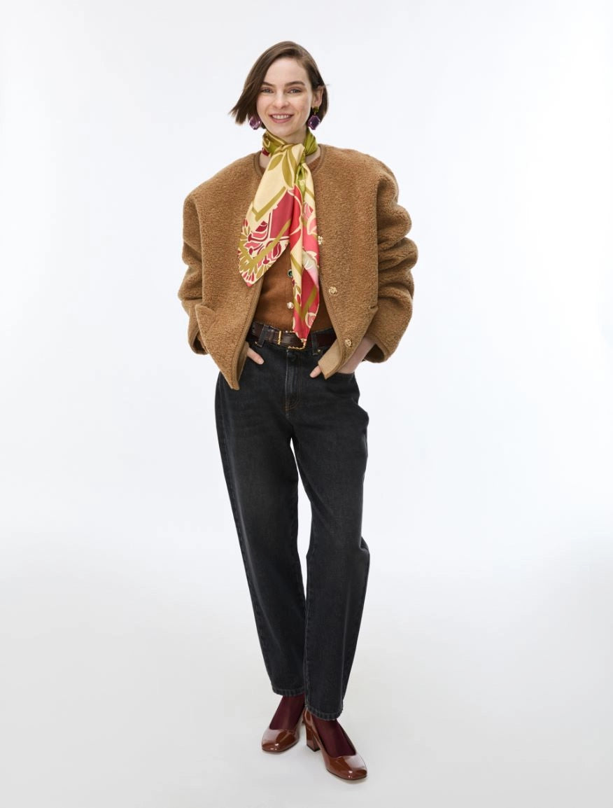 Jeans in Denim di Cotone Carrot Slim