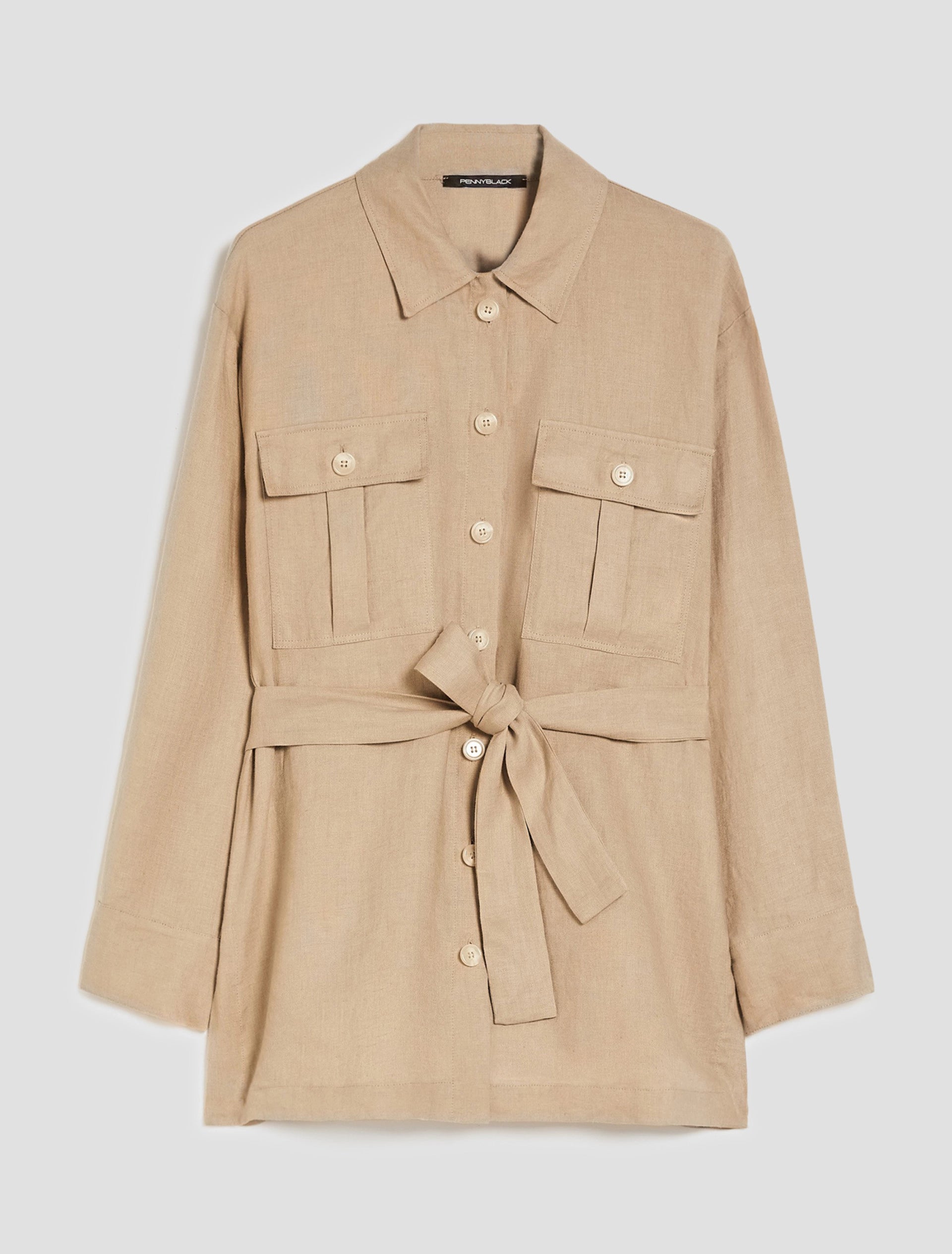 Camicia Oversize In Puro Lino
