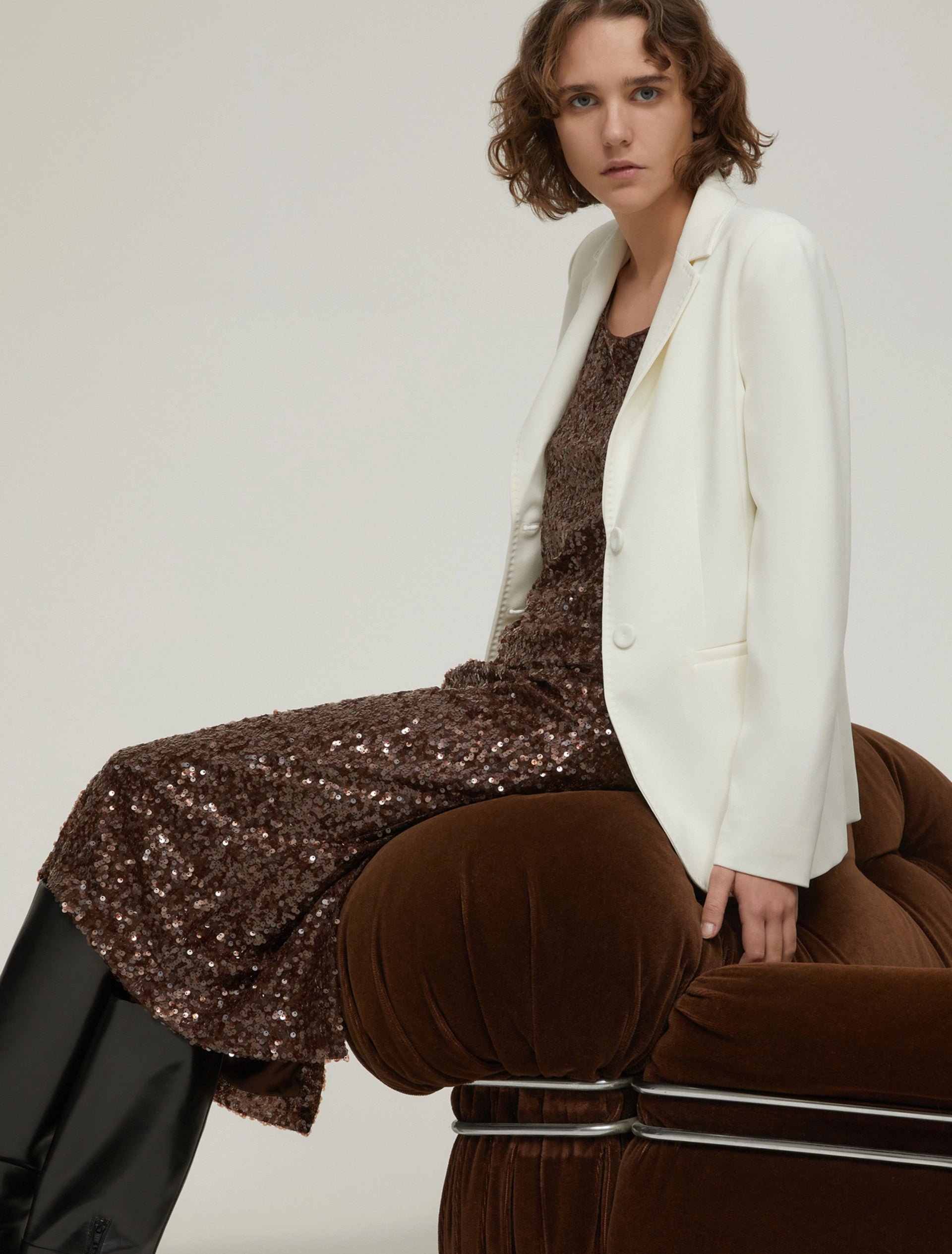 Blazer monopetto in cady