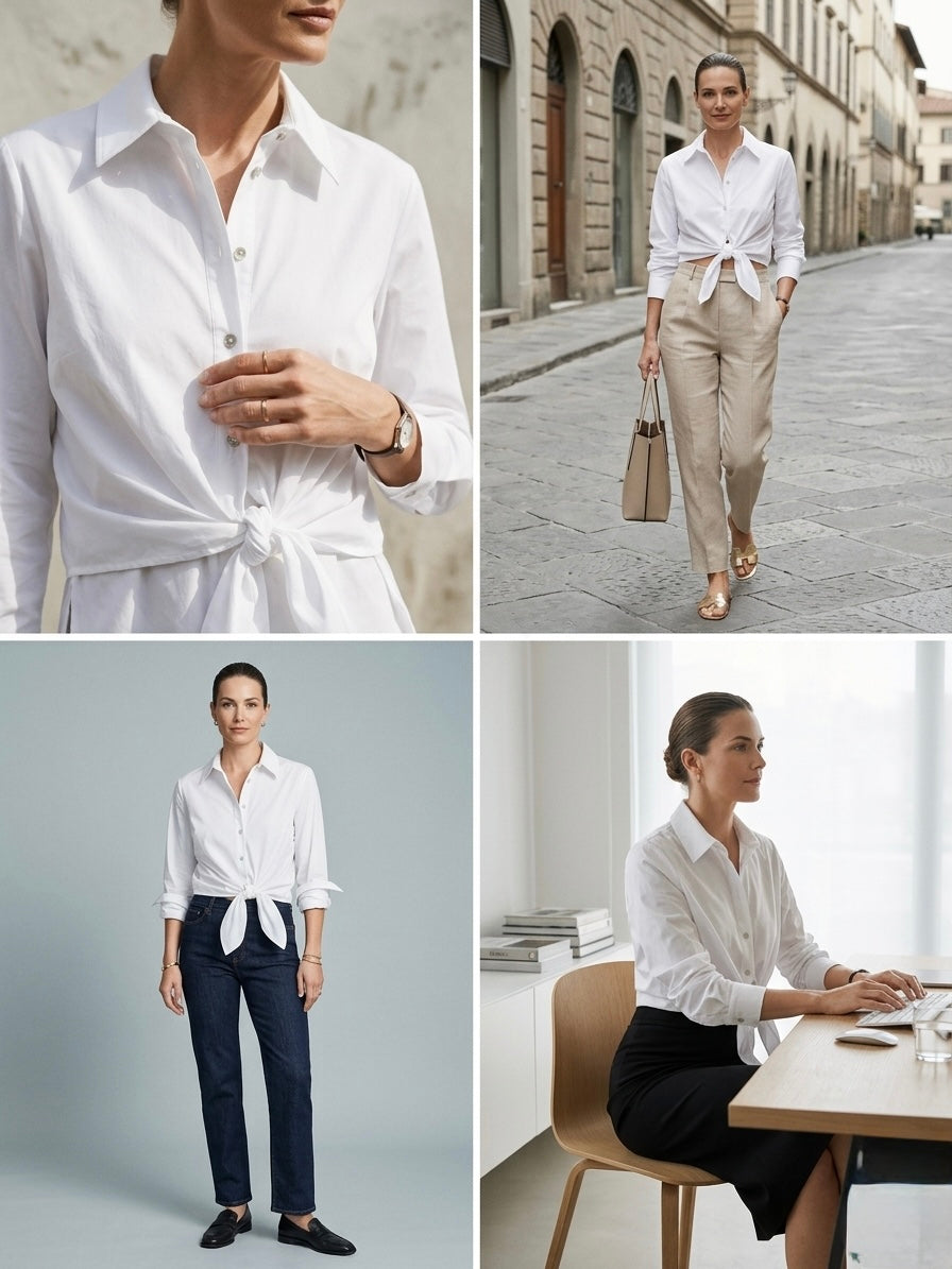 Camicia Con Fiocco