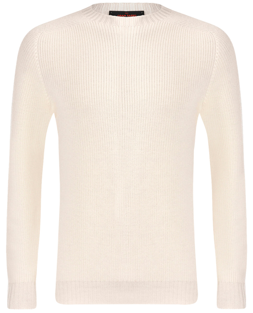 Girocollo Rain Wool A Coste