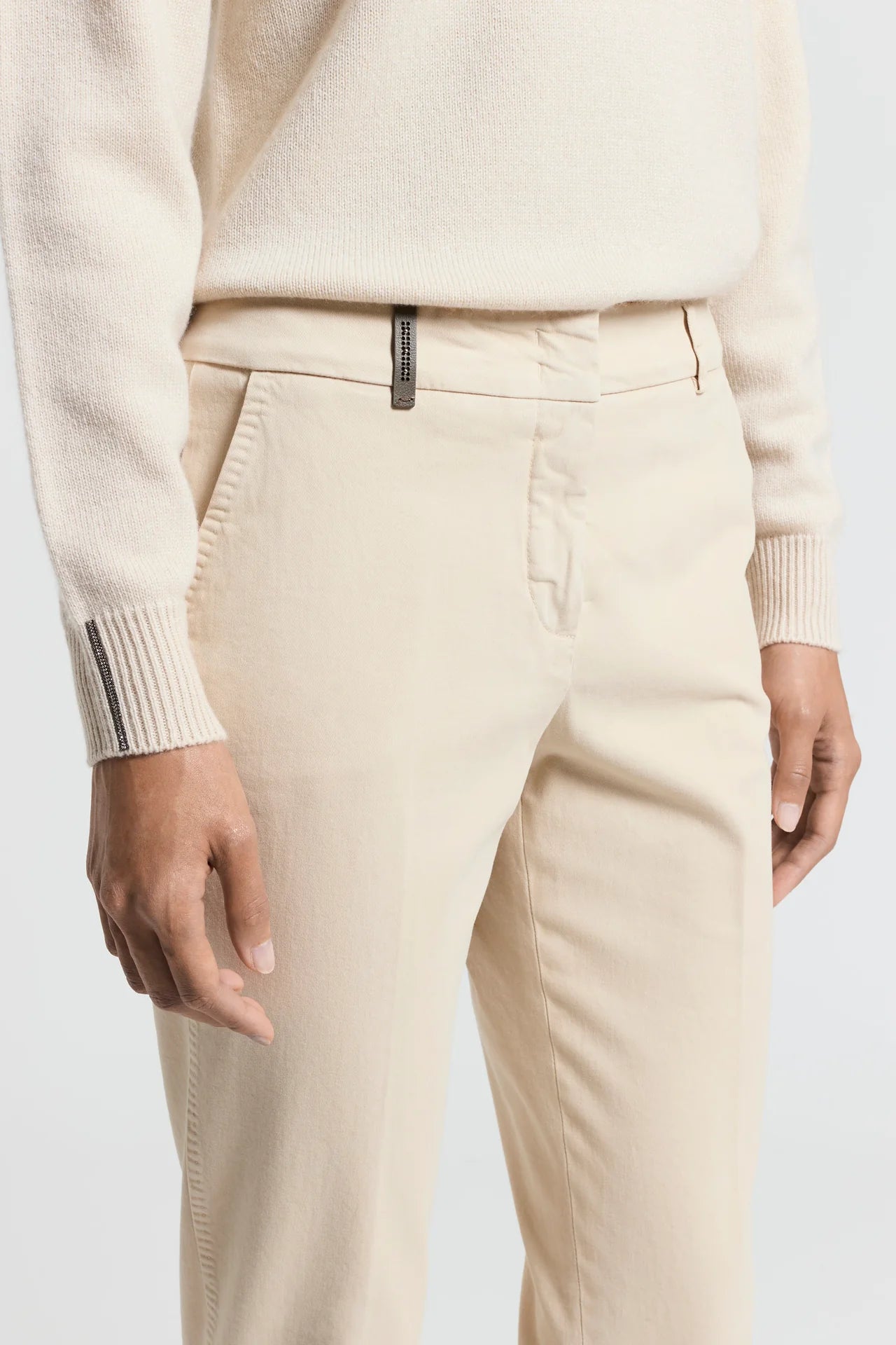 Pantalone A Sigaretta in Twill