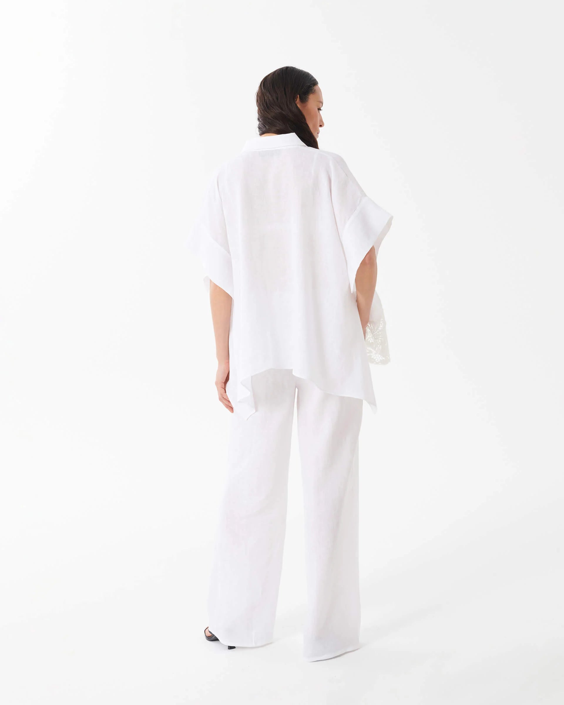 Pantaloni Palazzo in Lino