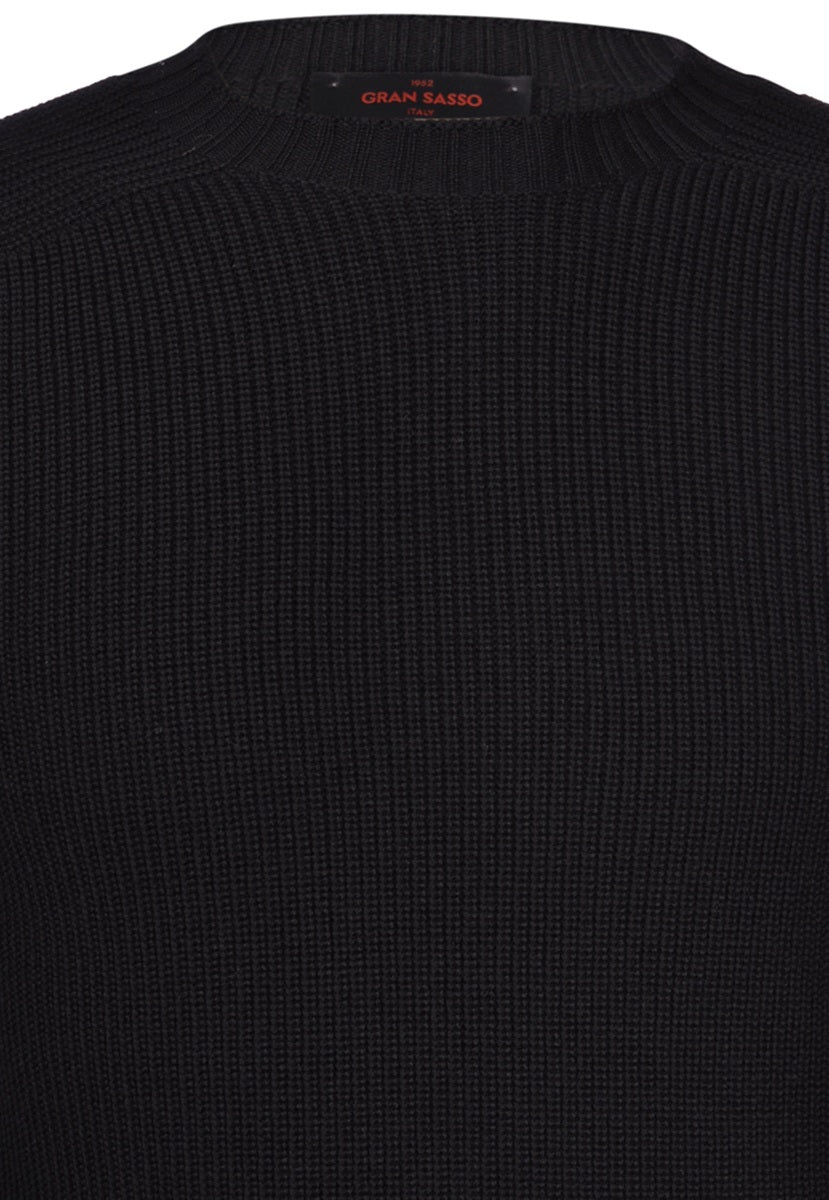Girocollo Rain Wool A Coste