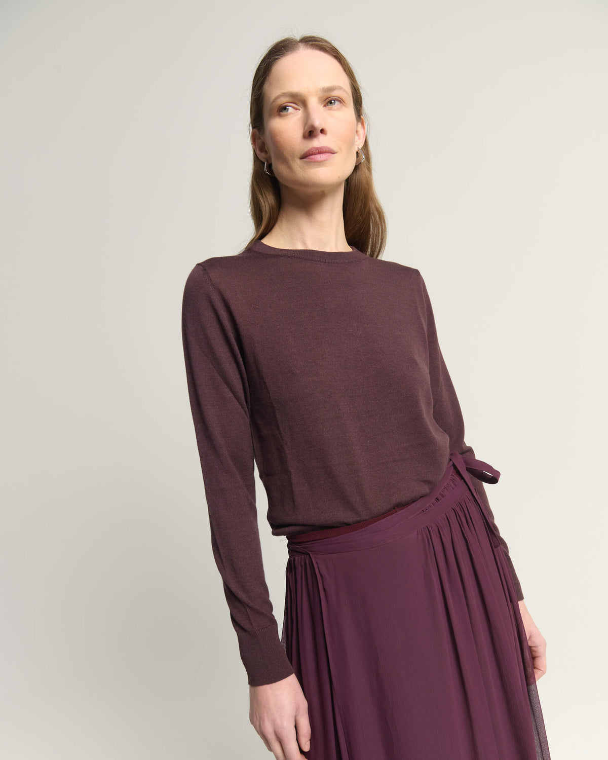 Maglione Girocollo Lana, Cashmere e Seta