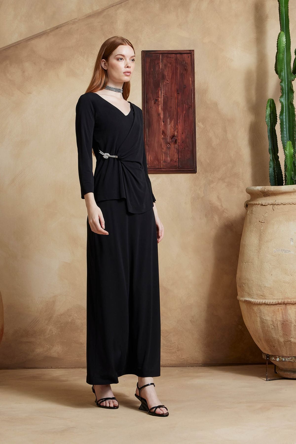 completo blusa e pantalone fluido