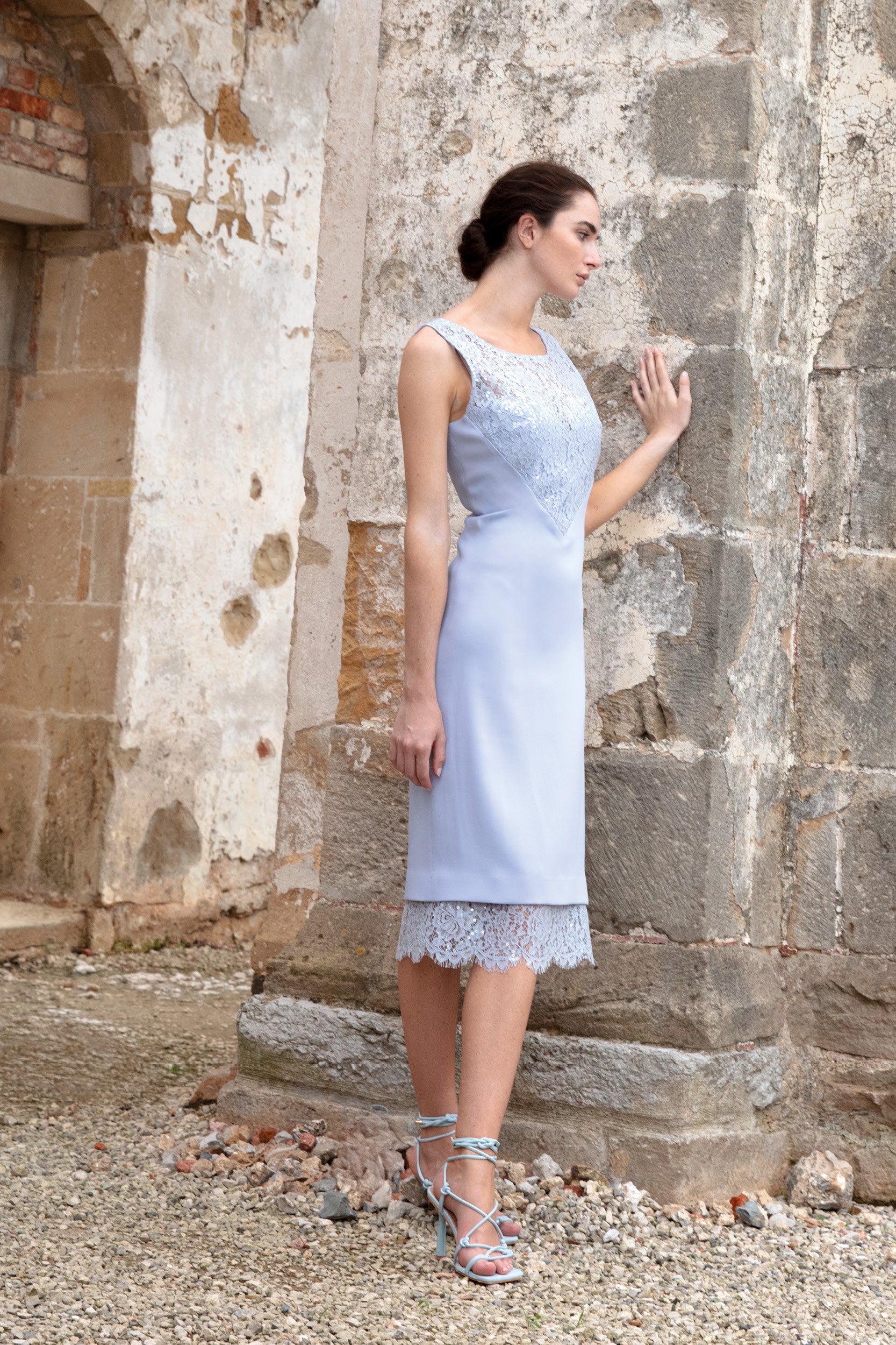 Tubino Con Inserti In Pizzo