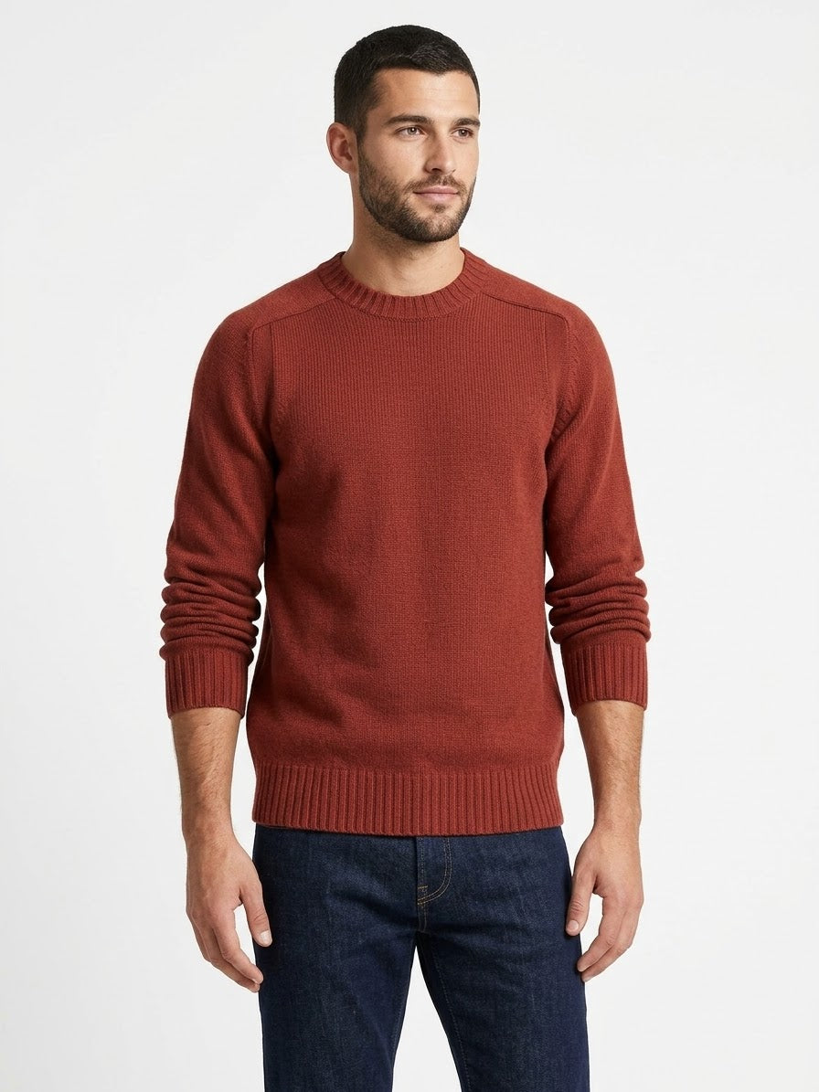 Maglione Girocollo Manica Raglan In Lana Super Geelong