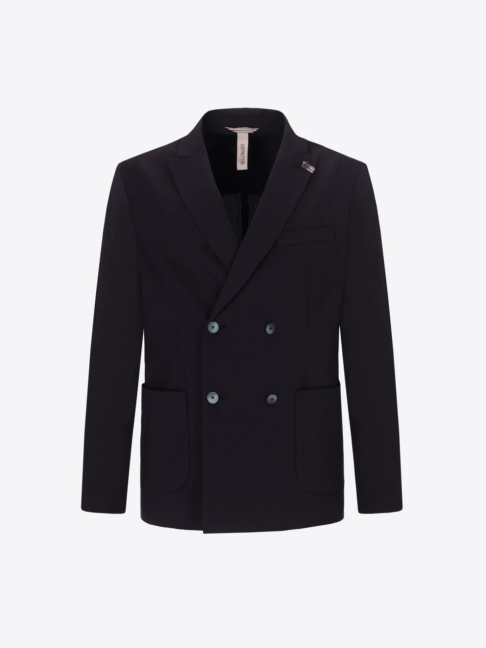 Giacca In Tessuto Tecnico Stretch Con Righe A Rilievo