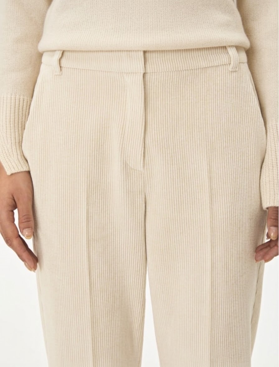 Pantaloni in Velluto Fluido a Coste