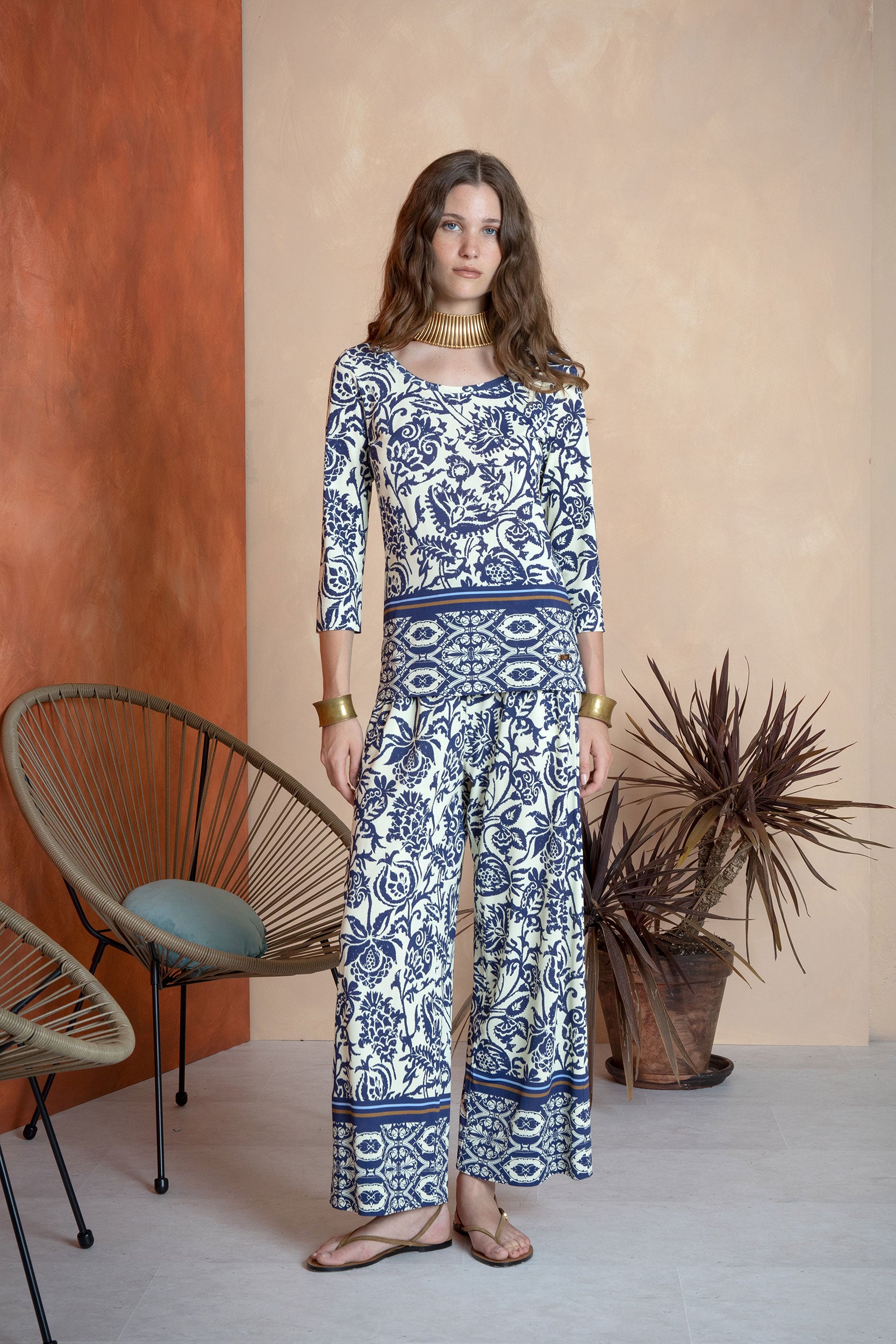 Blusa In Jersey Fantasia