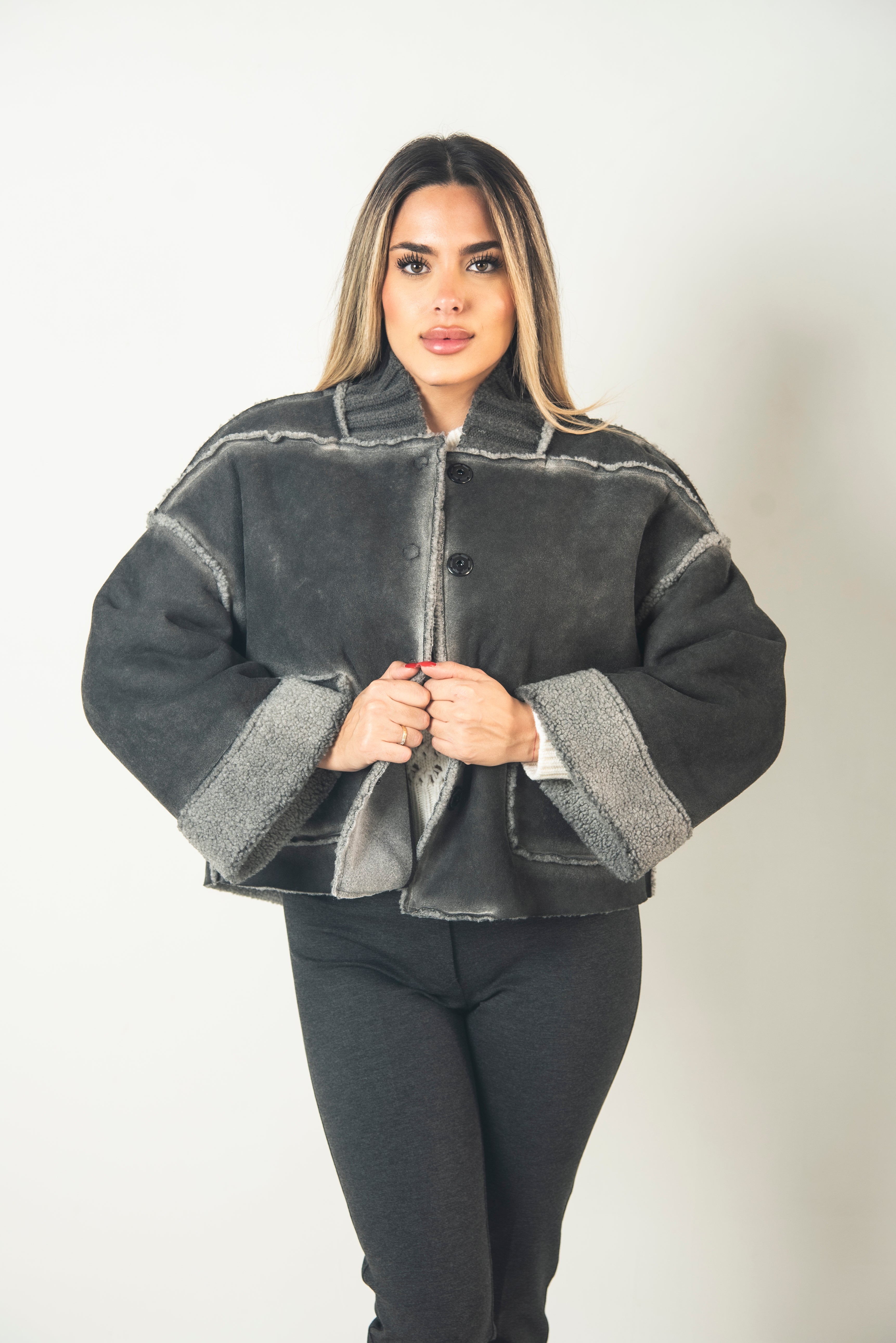 Bomber in Eco Montone
