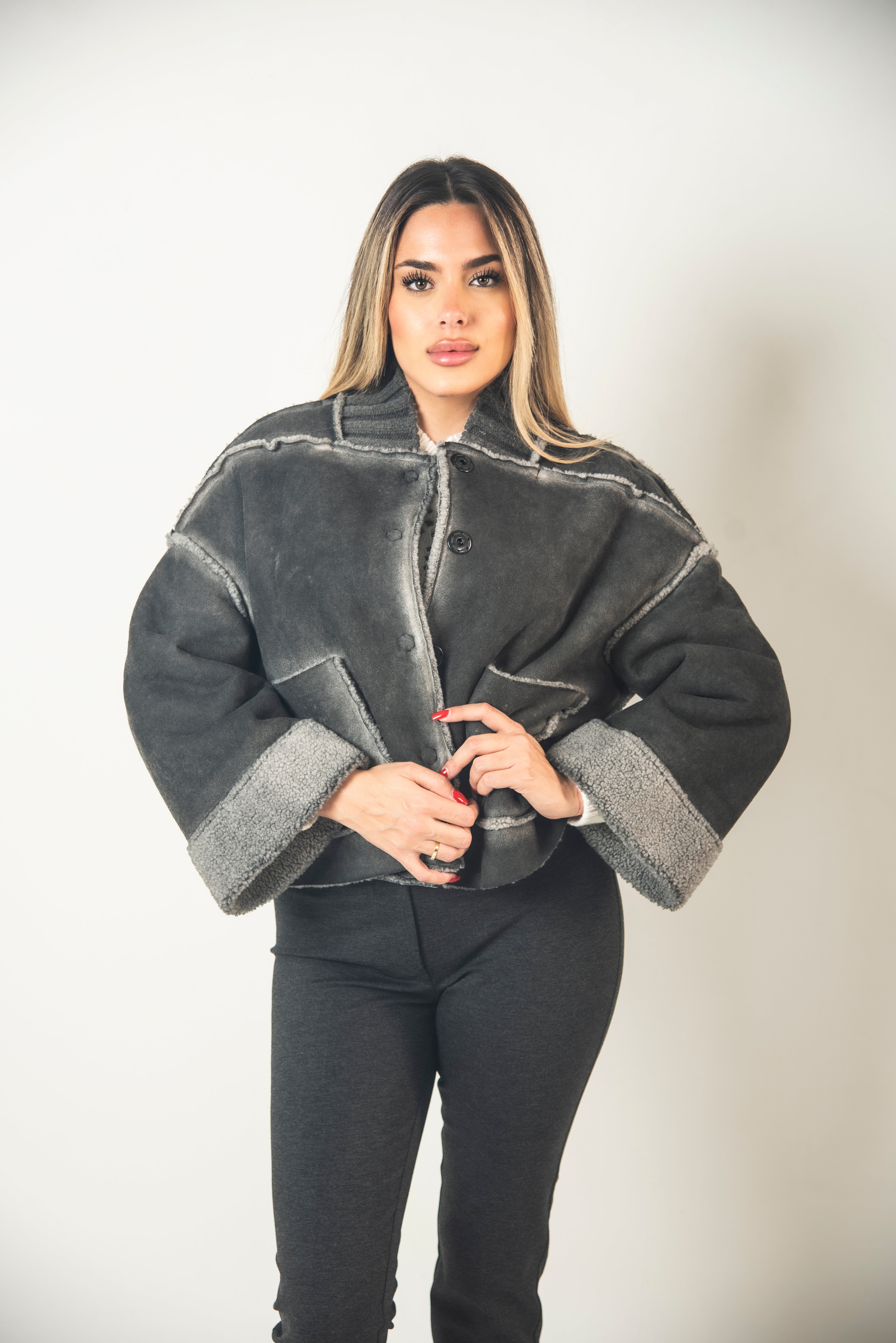 Bomber in Eco Montone
