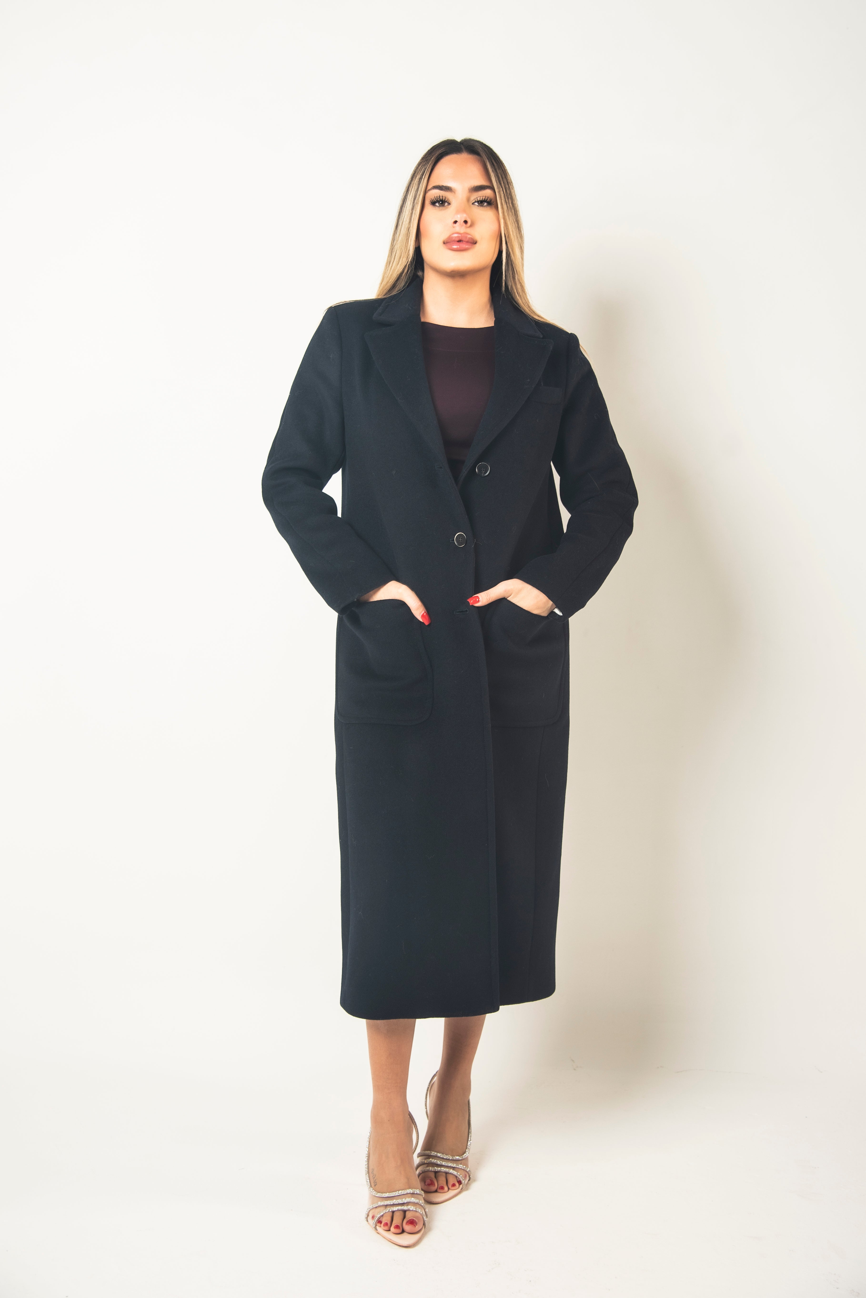 Cappotto Monopetto con Maxi Spacco