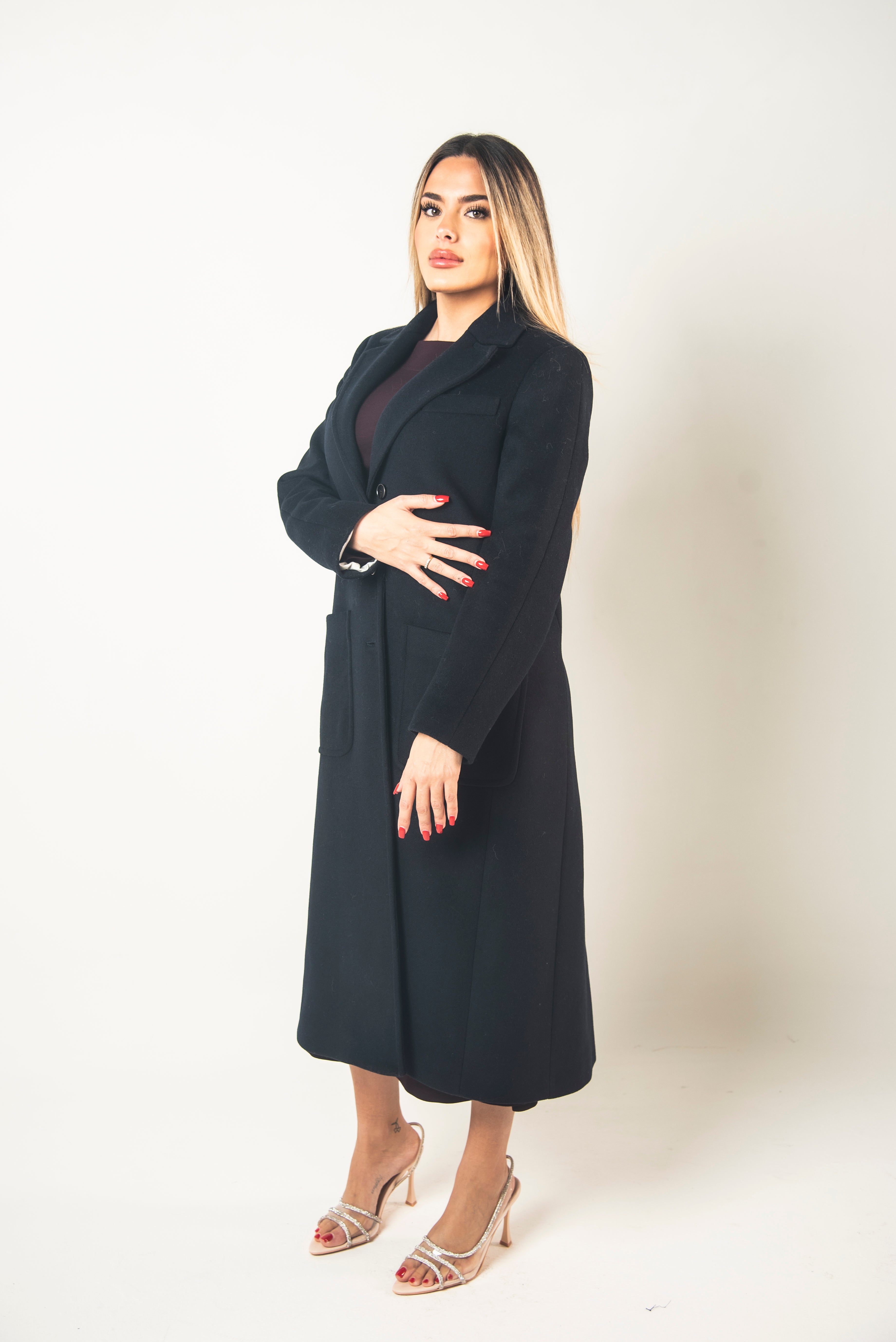 Cappotto Monopetto con Maxi Spacco