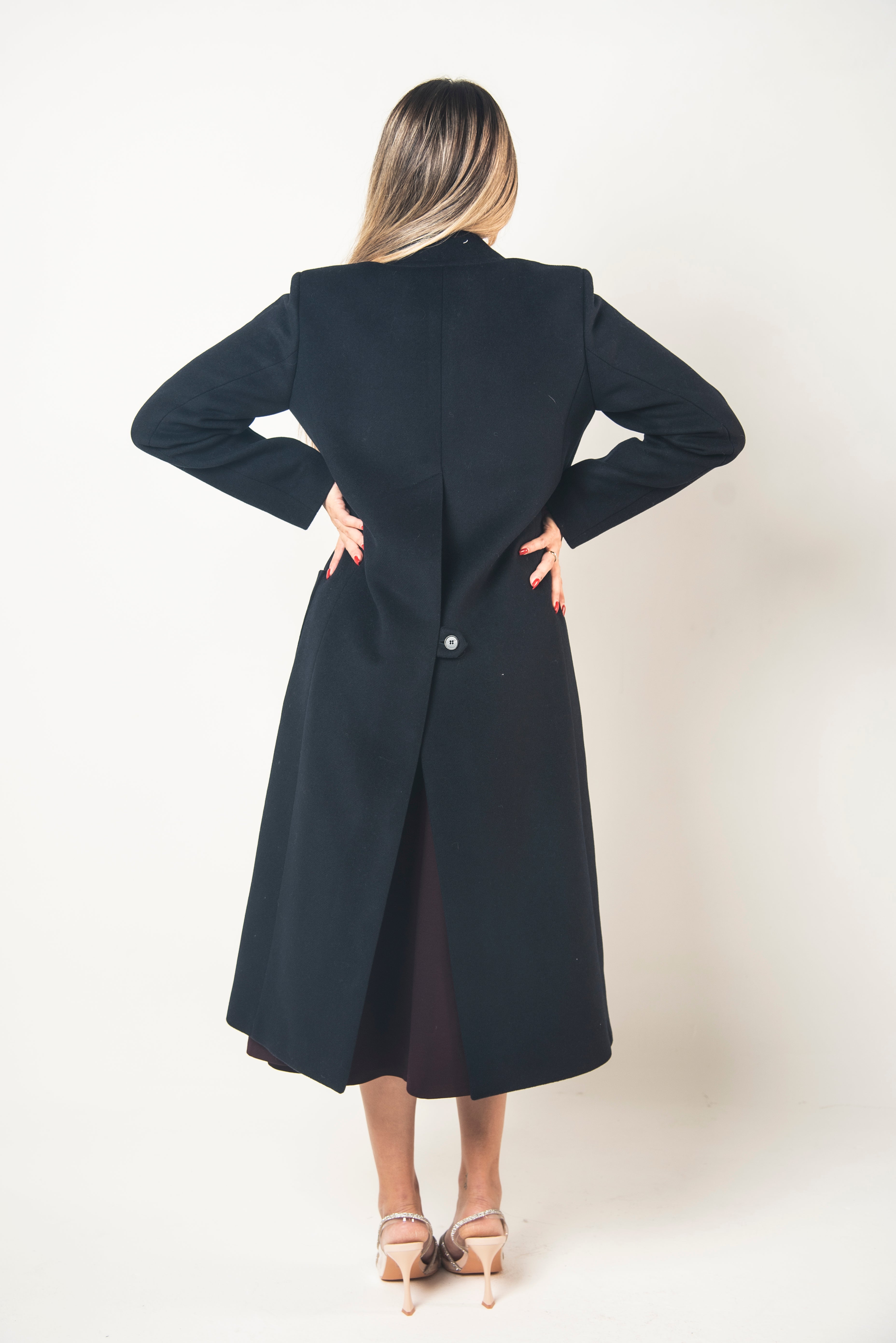 Cappotto Monopetto con Maxi Spacco